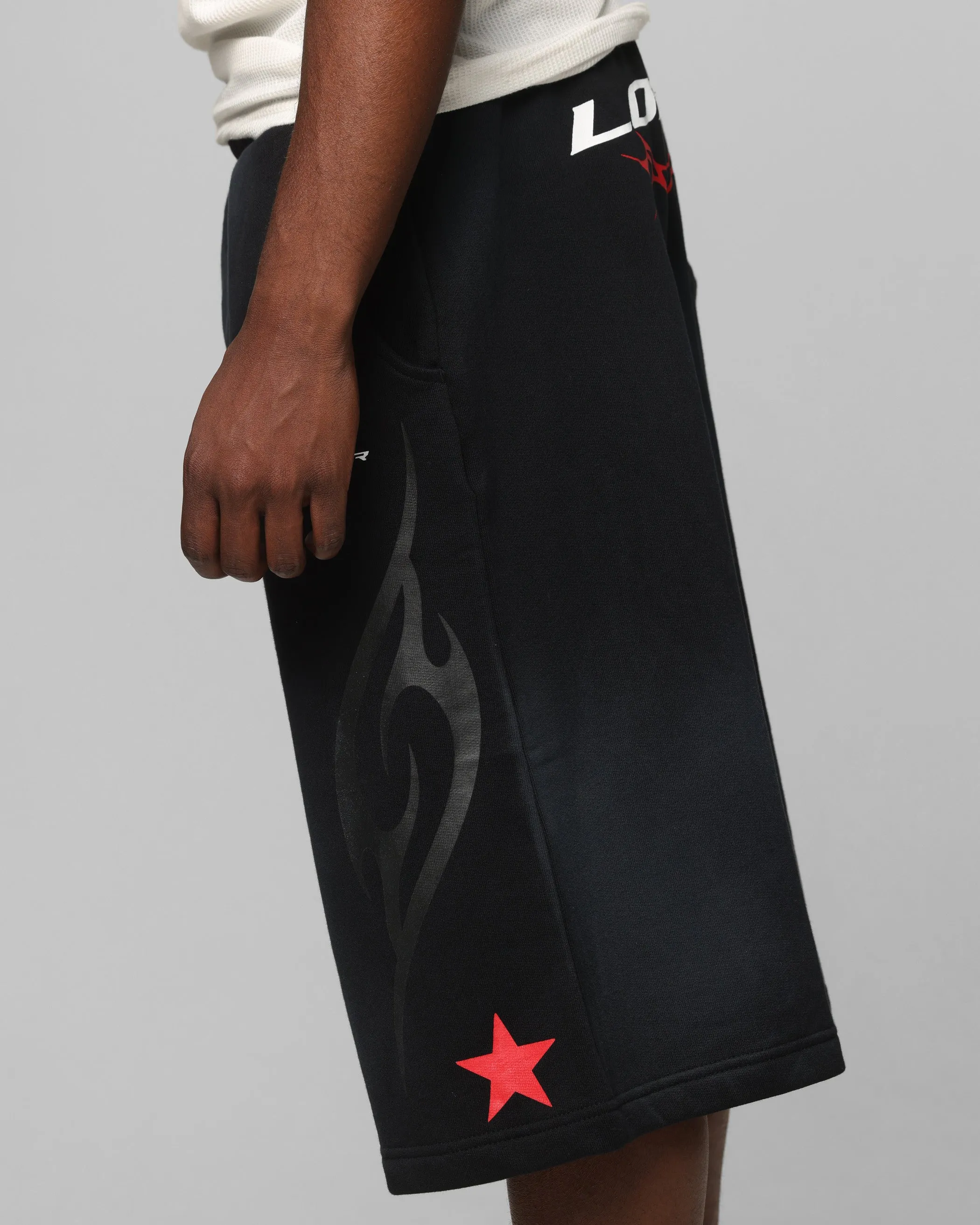 Loiter Trackstar Sweat Shorts Washed Black