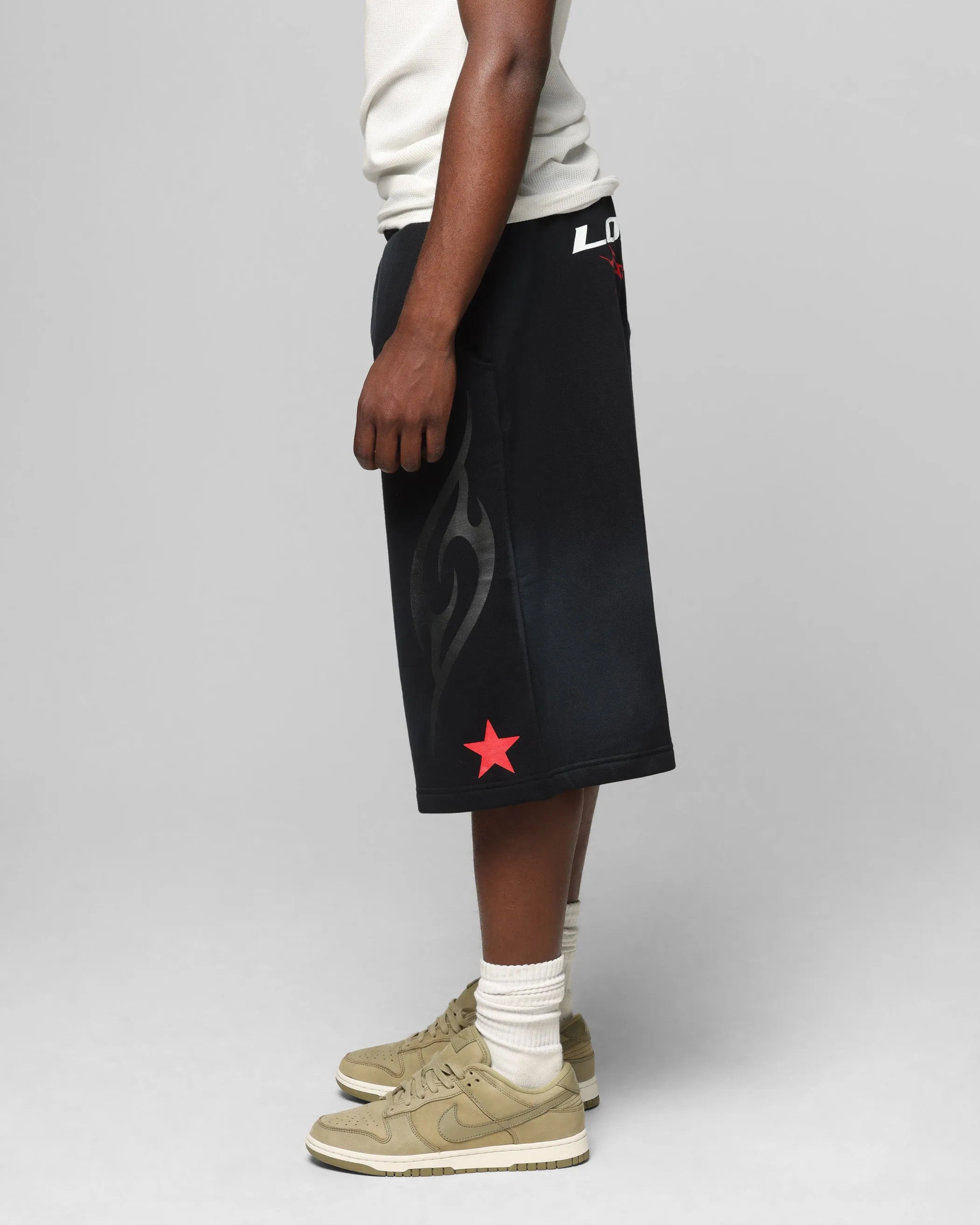 Loiter Trackstar Sweat Shorts Washed Black