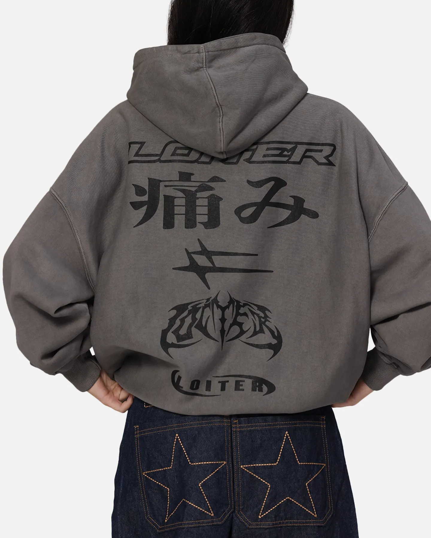Loiter Ultimate Pain Hoodie Washed Charcoal