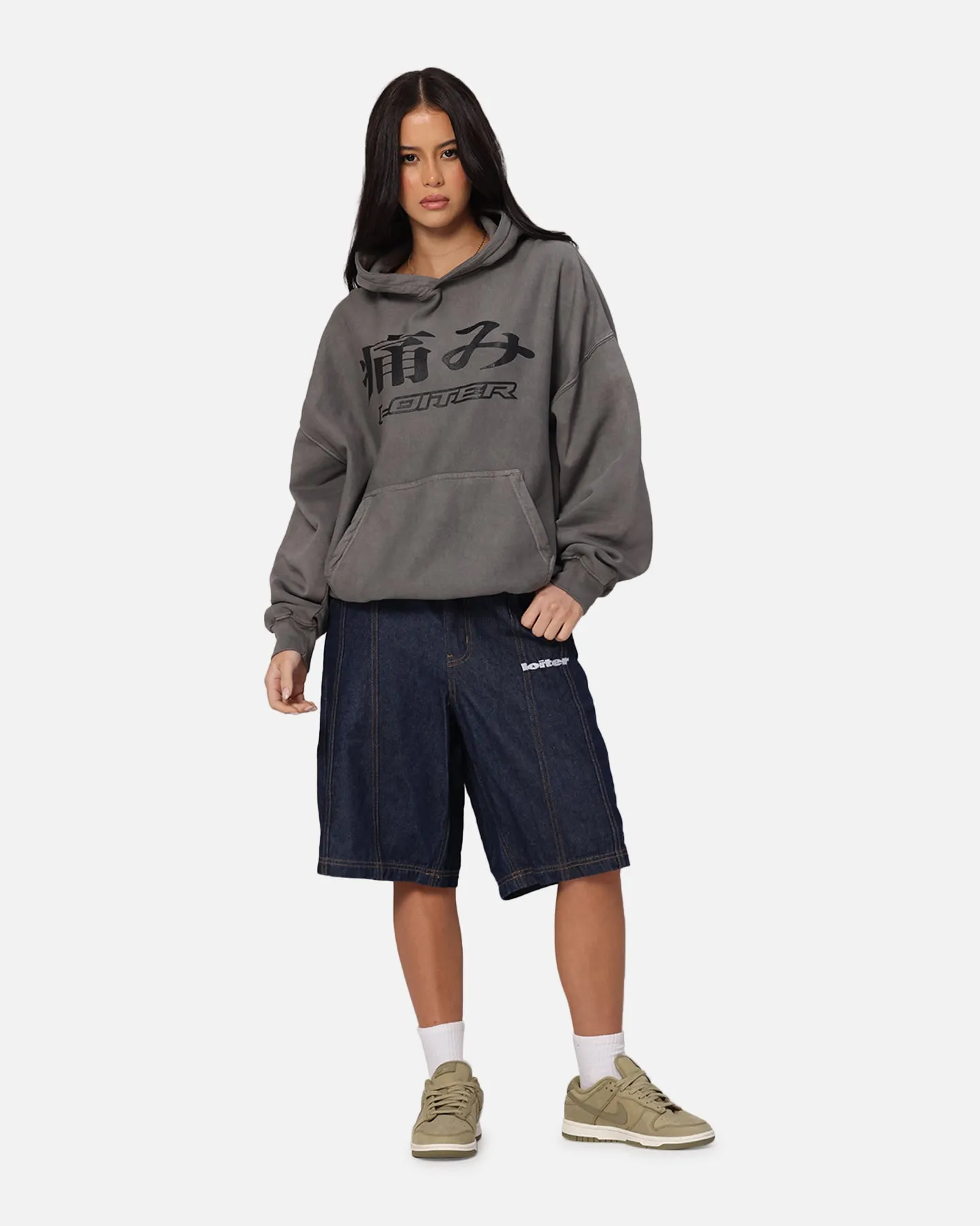 Loiter Ultimate Pain Hoodie Washed Charcoal