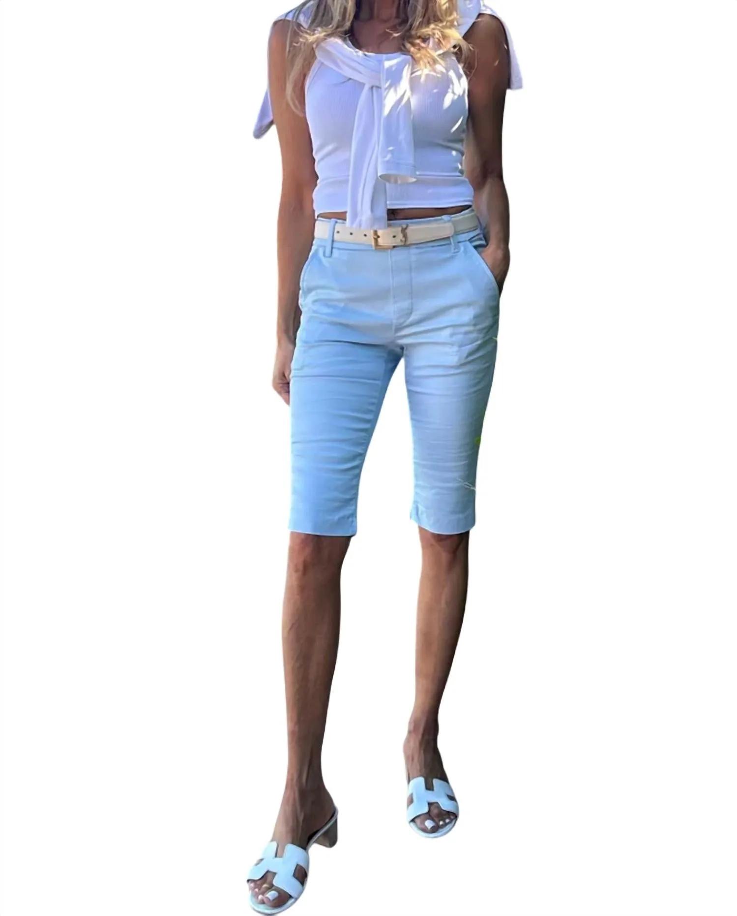 Lora Bermuda Shorts In Light Blue
