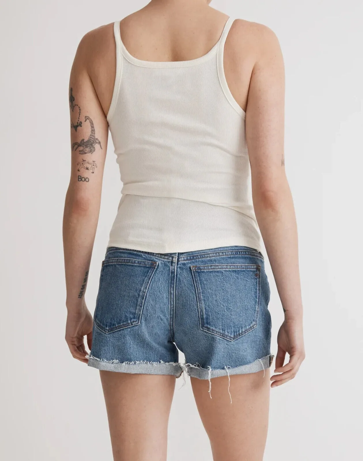 Madewell Over-The-Belly Maternity Shorts Women's 23 Blue Denim Stretch JDM434