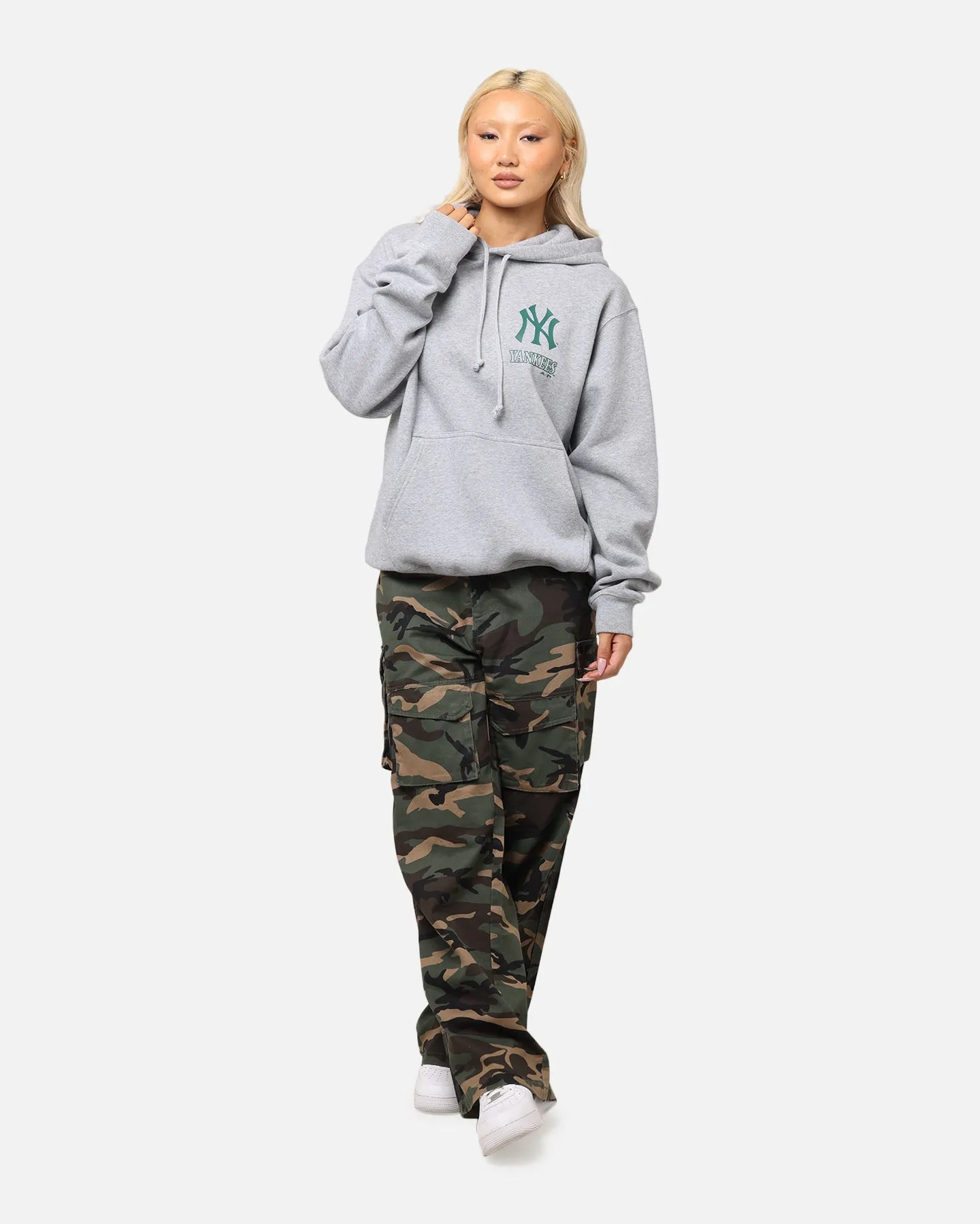 Majestic Athletic New York Yankees Murcer Arch Hoodie Grey Marle