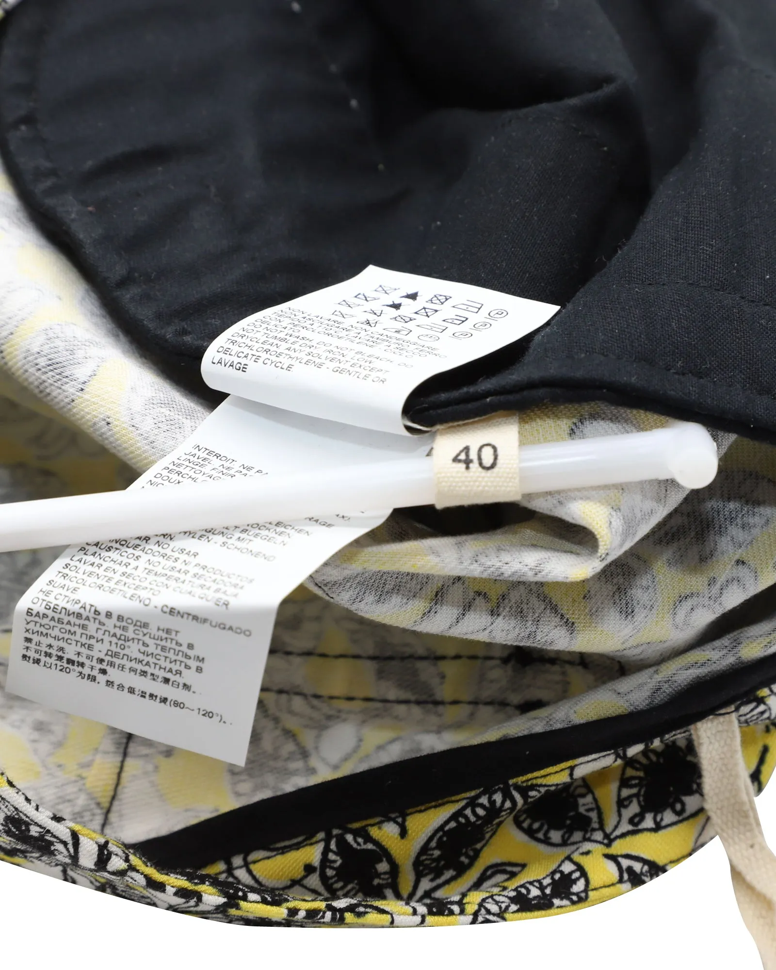 Marni Printed City Shorts in Yellow Linen