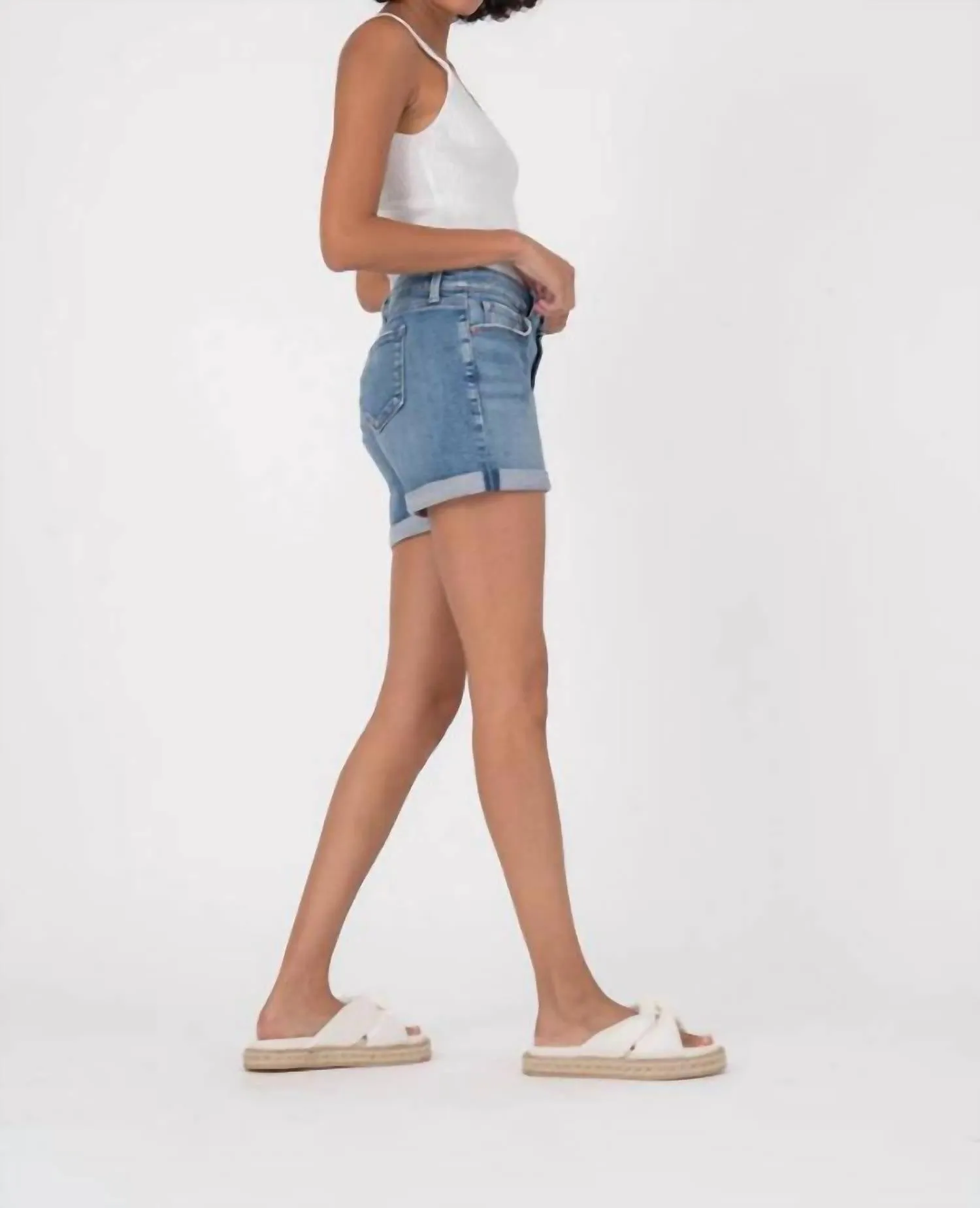 Megan 5 Pocket Cuffed Short In Soothing