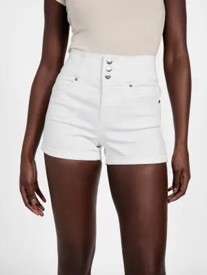 Milan High-Rise Denim Corset Shorts