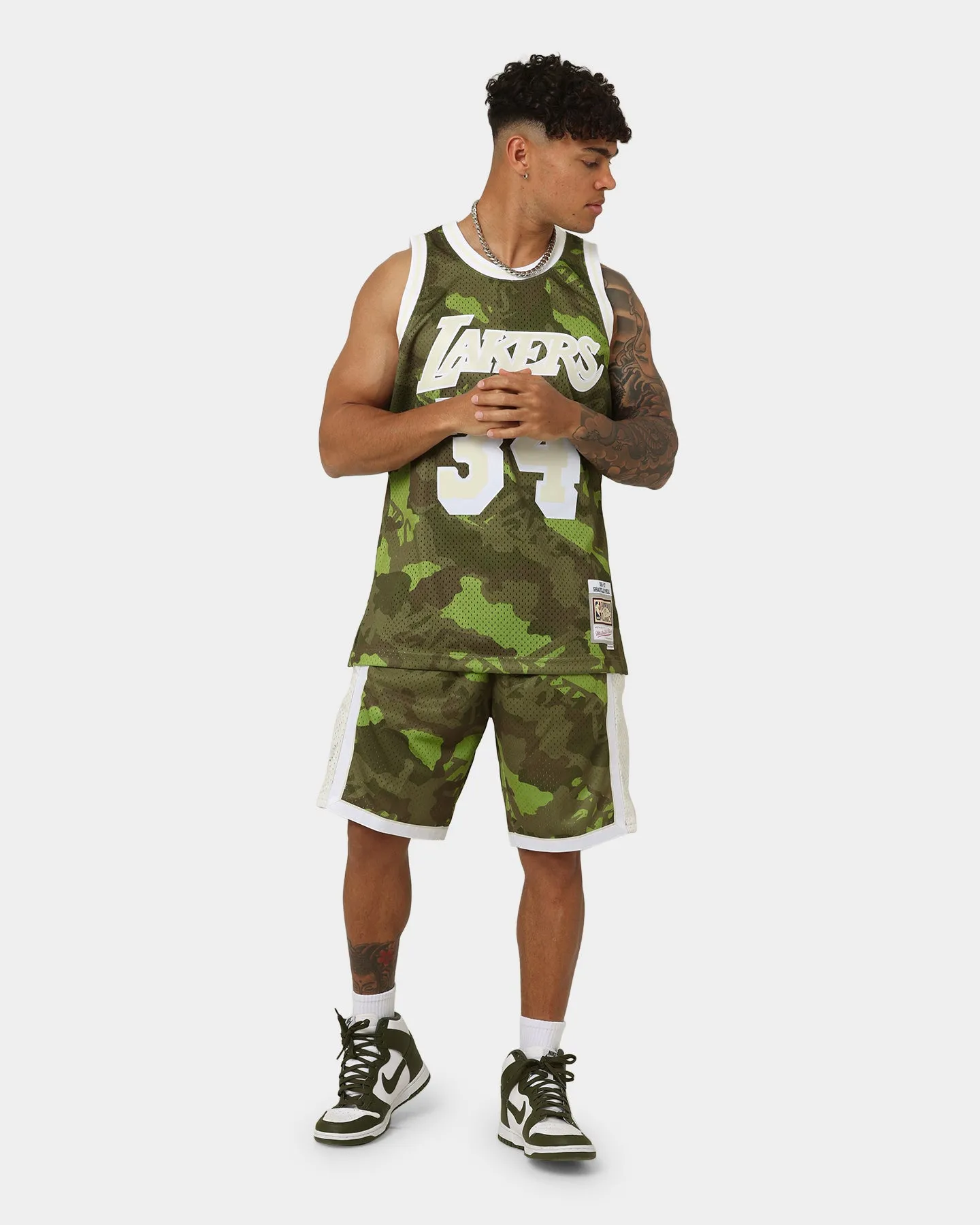 Mitchell & Ness Los Angeles Lakers '96-'97 Camo Swing Shorts Green Camo