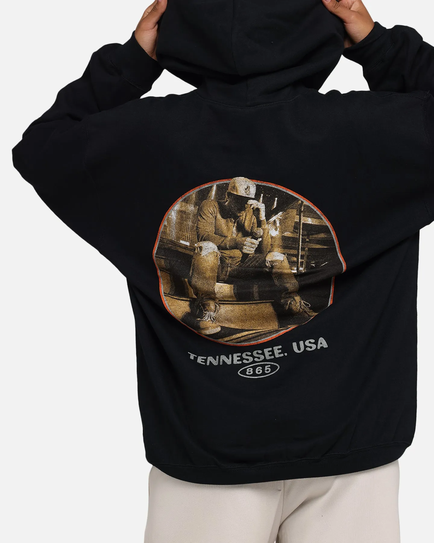 Morgan Wallen Morgan Tennessee Hoodie Washed Black