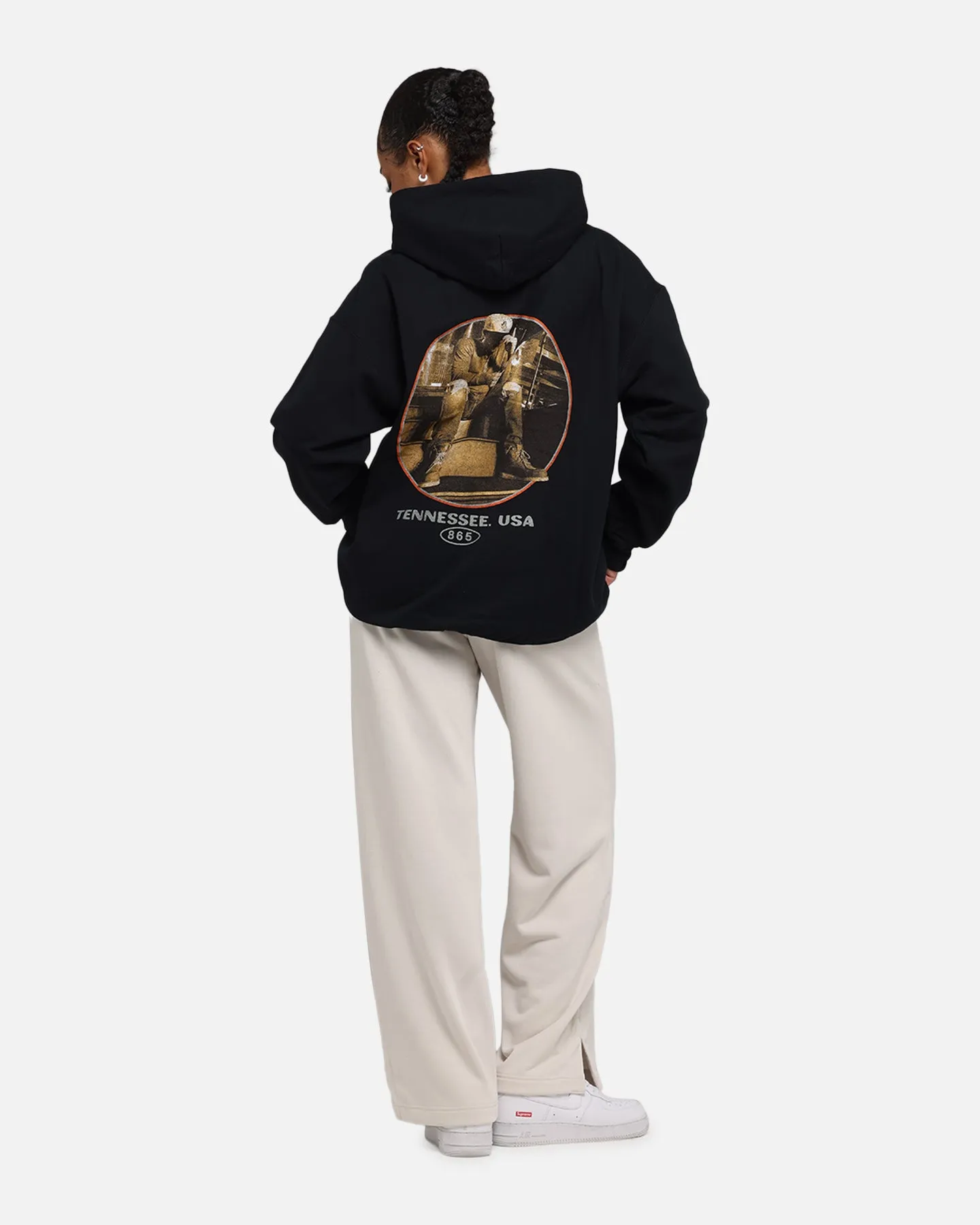 Morgan Wallen Morgan Tennessee Hoodie Washed Black