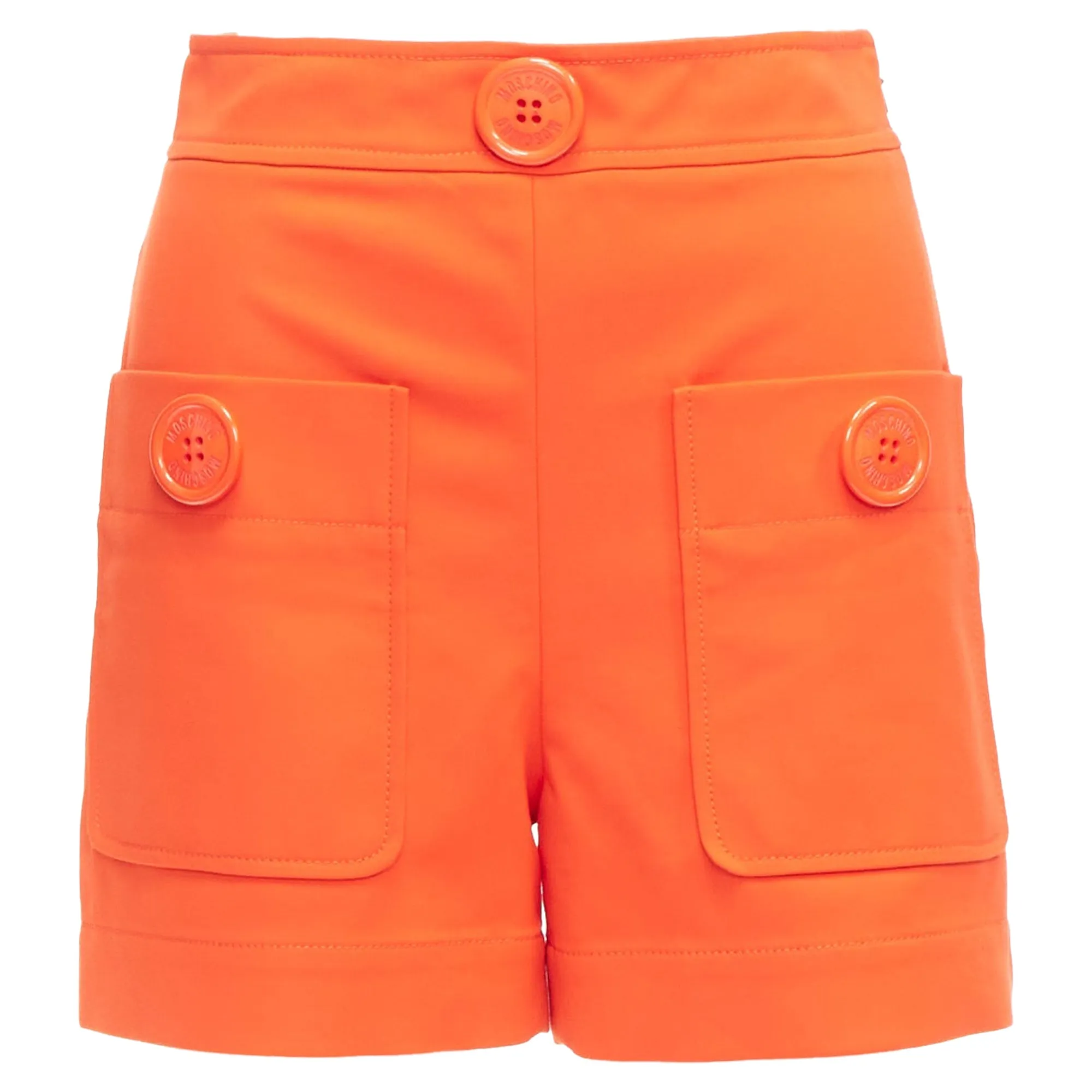 Moschino Oversized Buttons High Waist Wide Leg Shorts