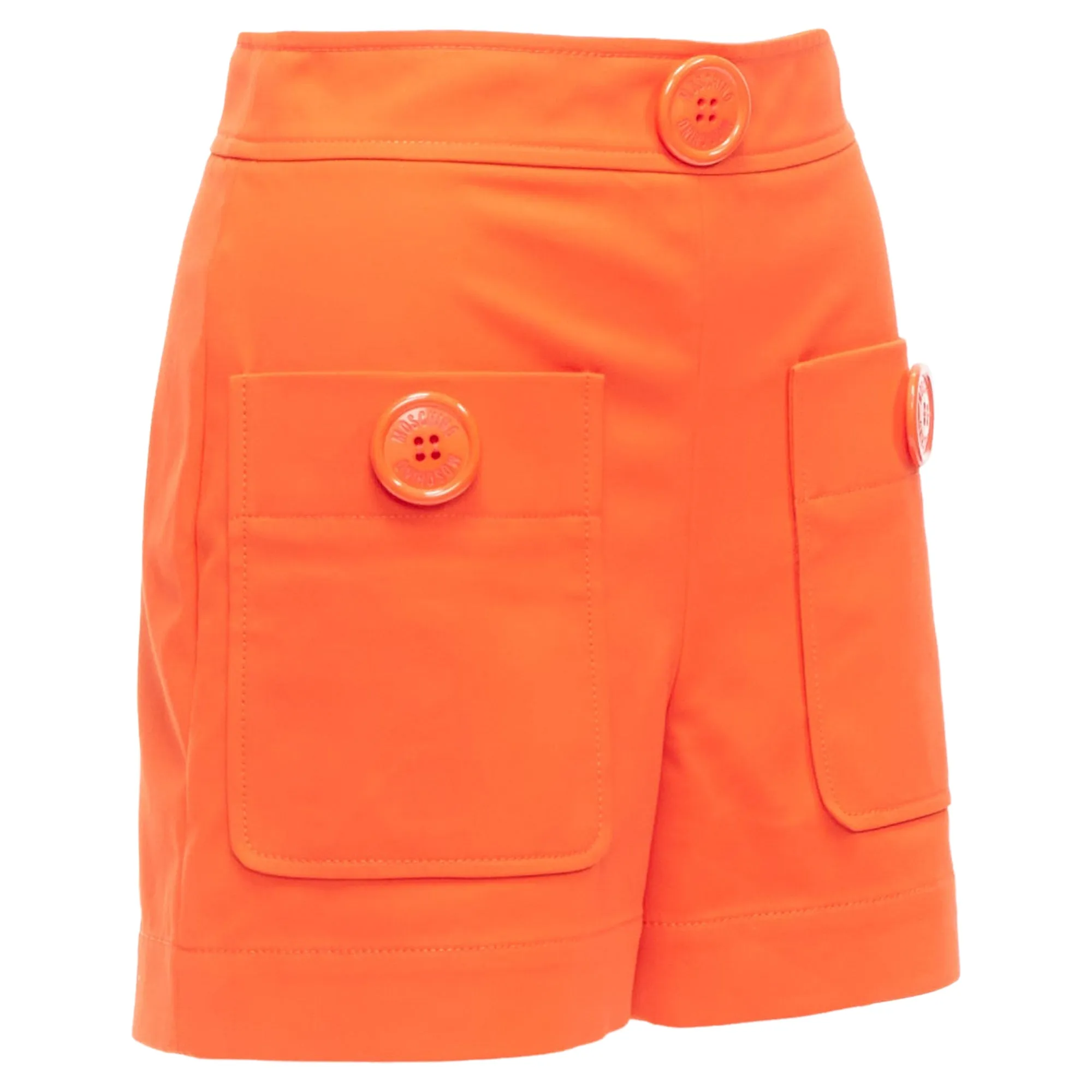 Moschino Oversized Buttons High Waist Wide Leg Shorts