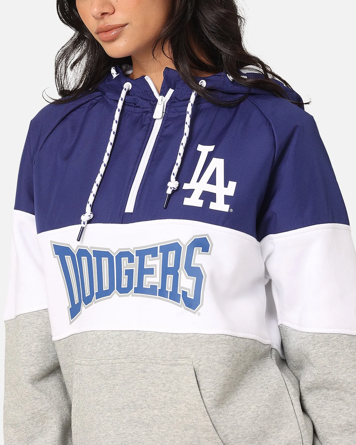 New Era Los Angeles Dodgers Quarter Zip Hoodie Dark Blue