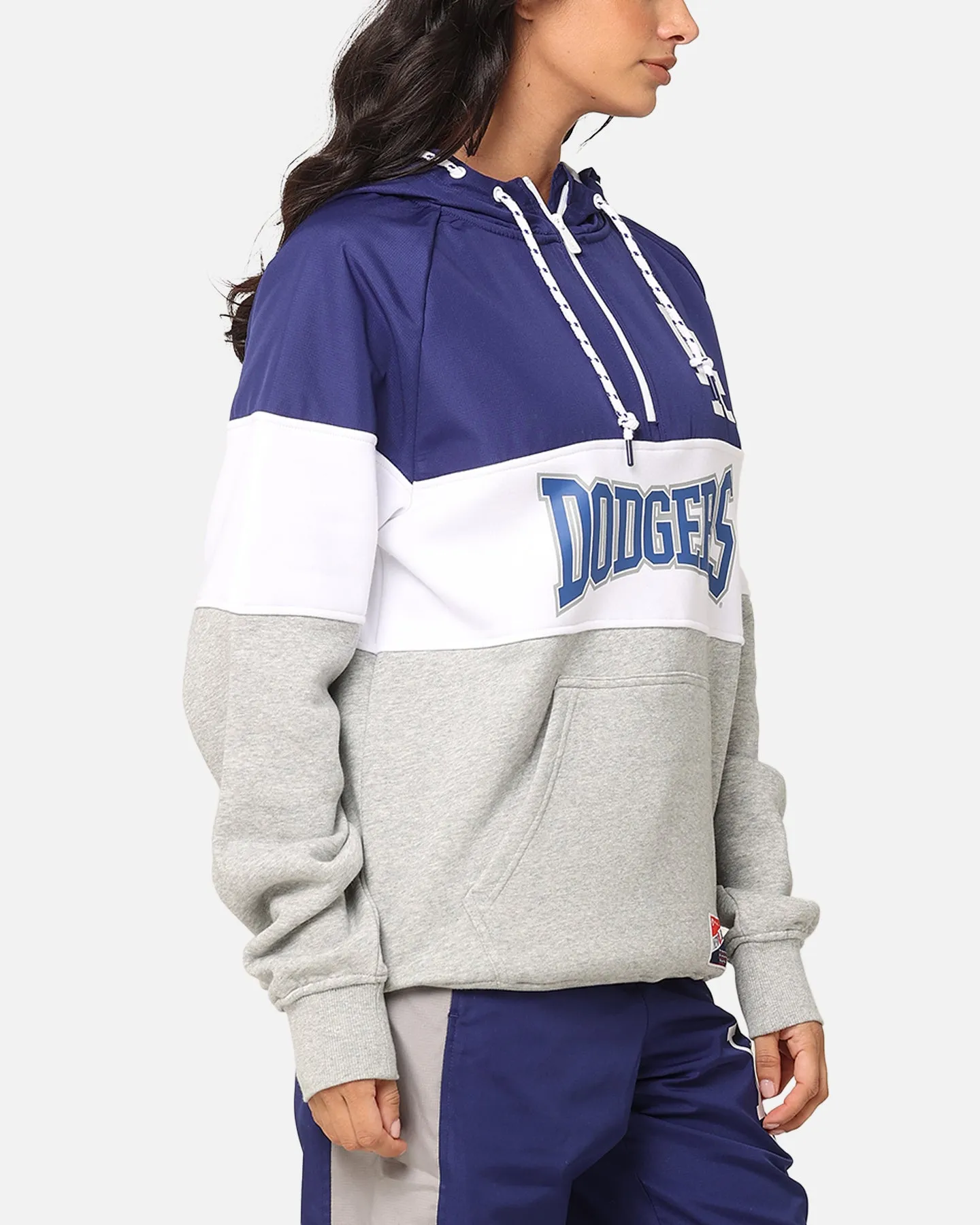 New Era Los Angeles Dodgers Quarter Zip Hoodie Dark Blue