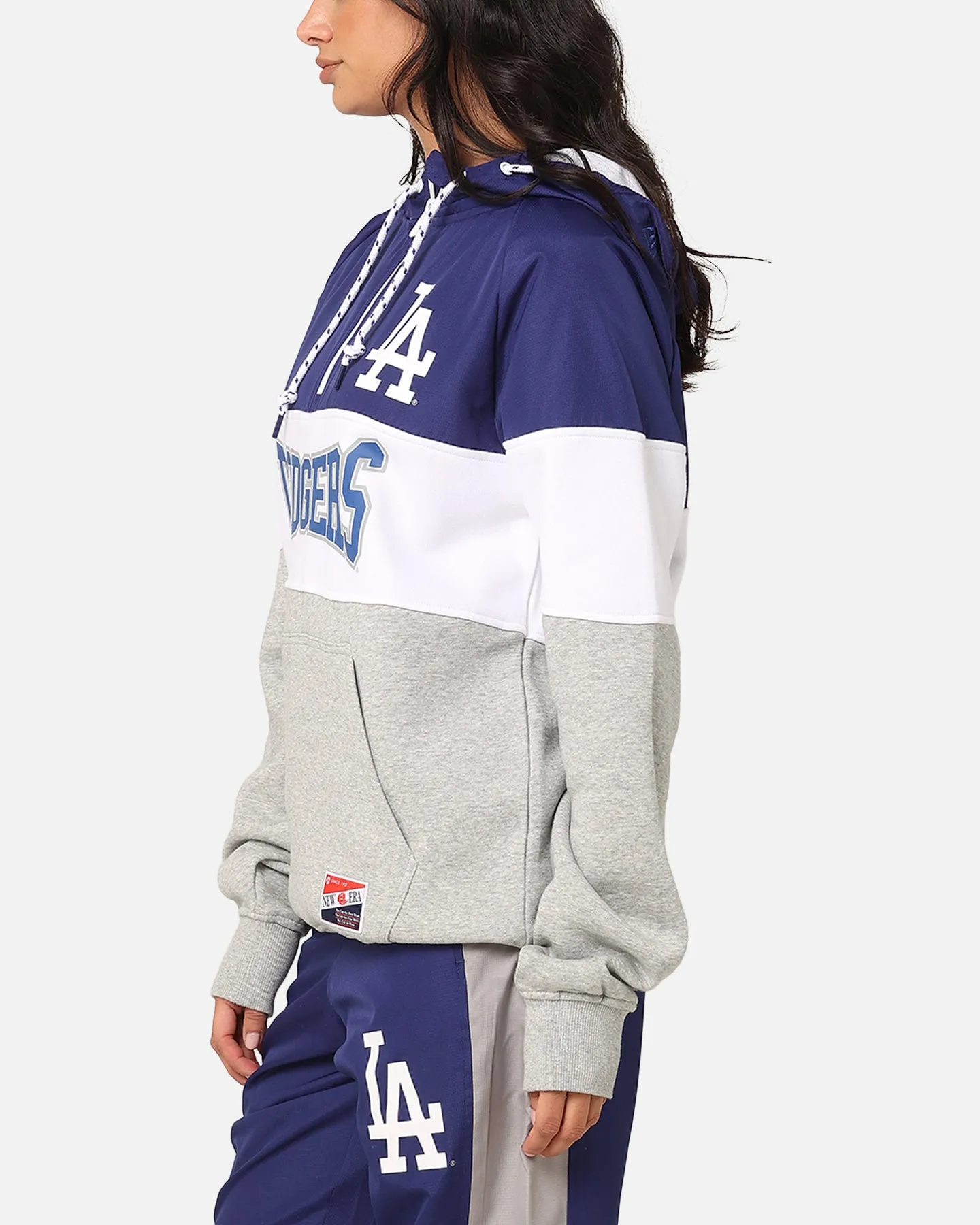 New Era Los Angeles Dodgers Quarter Zip Hoodie Dark Blue
