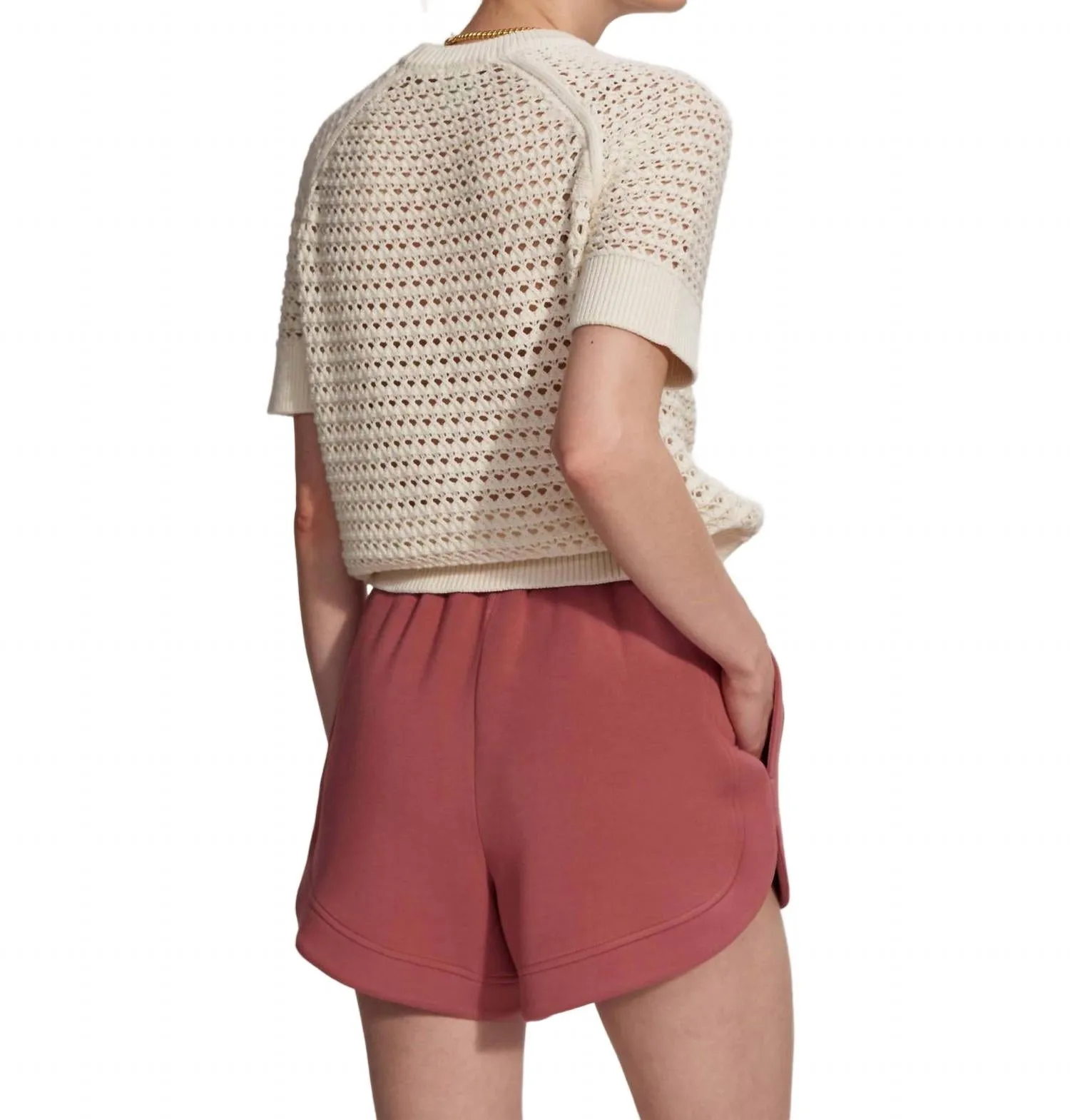 Ollie High Rise Short In Withered Rose