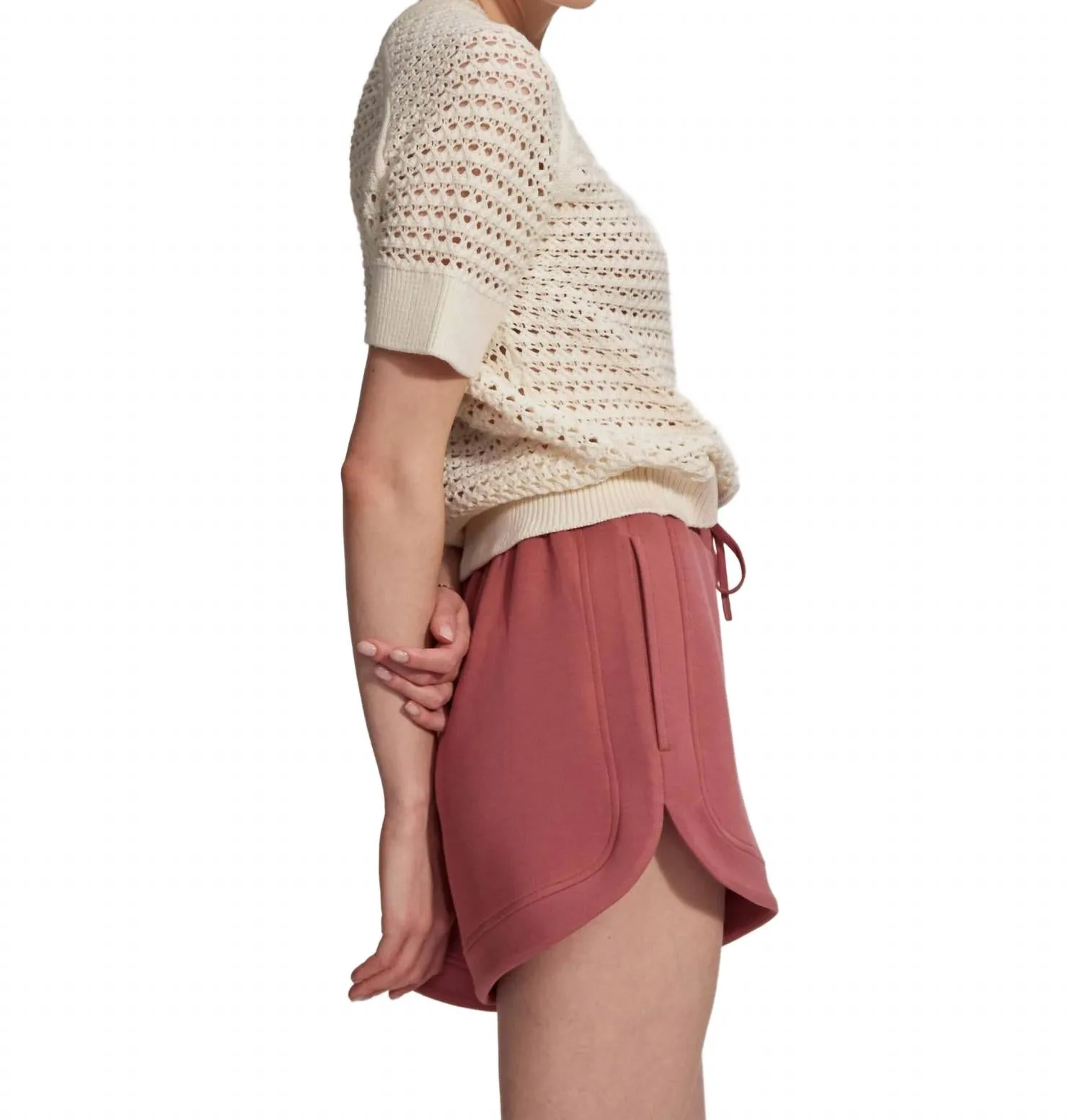 Ollie High Rise Short In Withered Rose