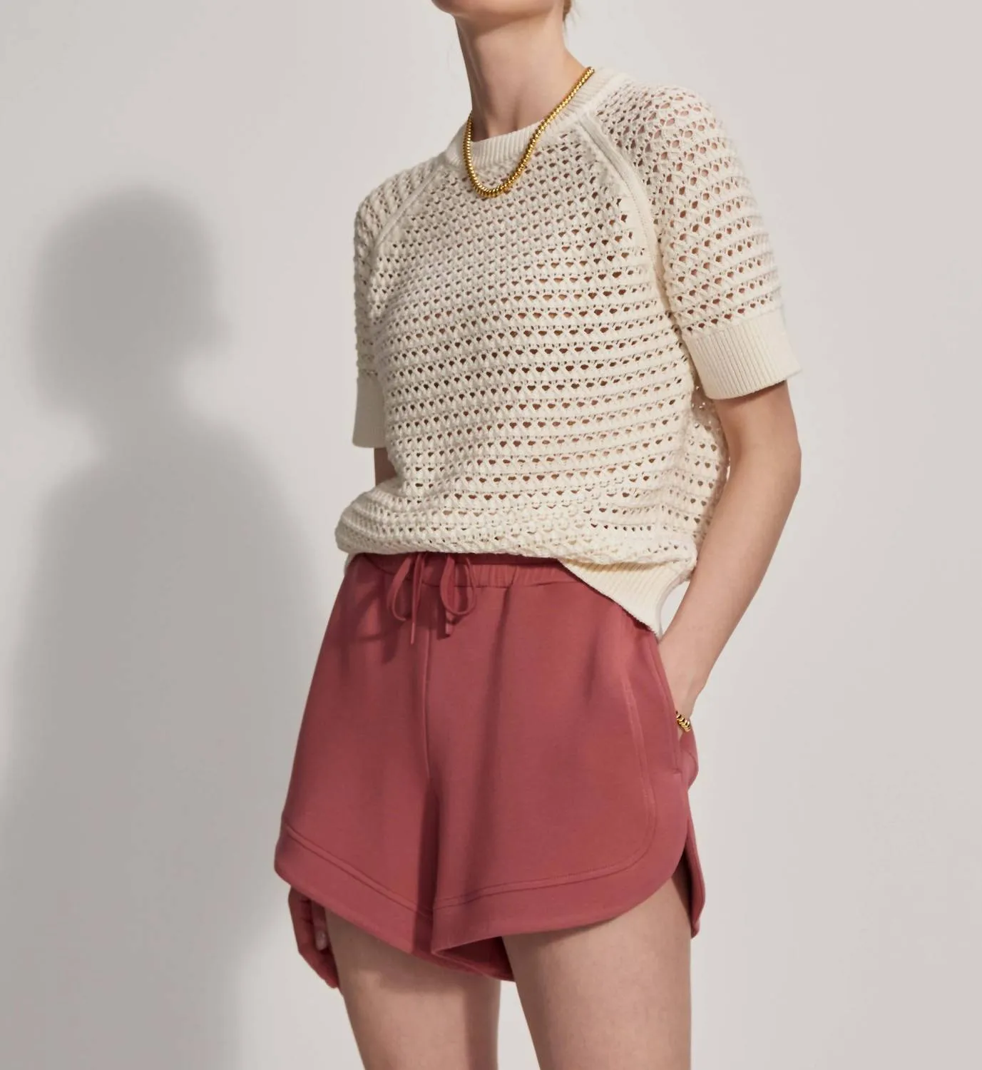 Ollie High Rise Short In Withered Rose