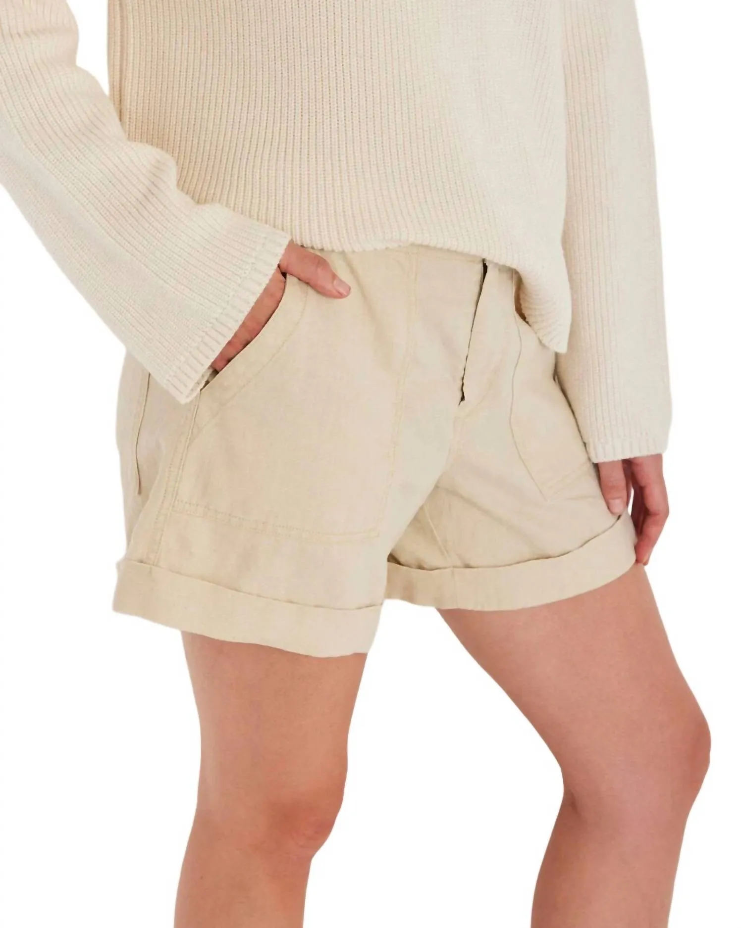 Palmer Linen Short In Ecru