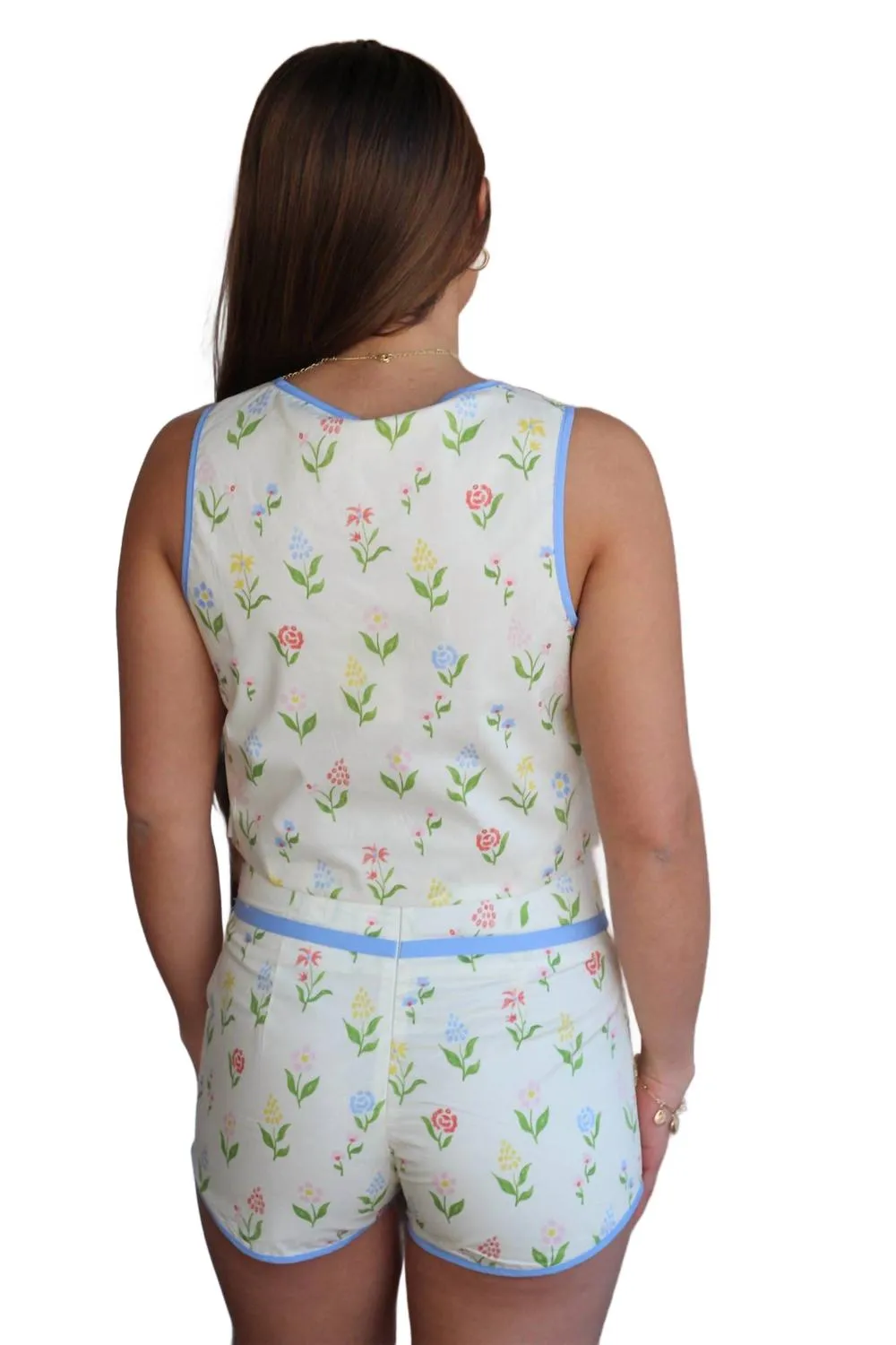 Pia Floral Short In Ivory