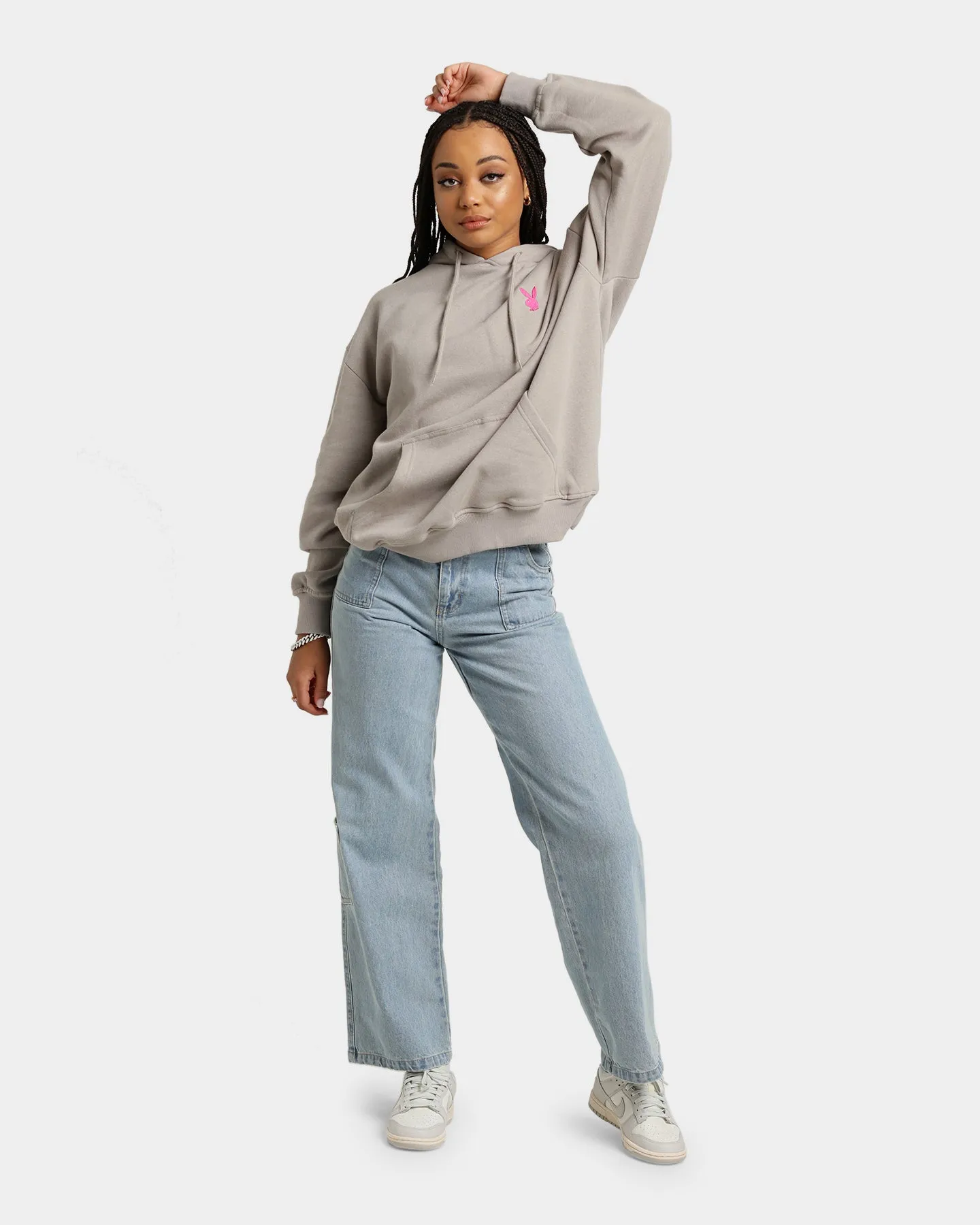 Playboy Bunny Basics Oversized Hoodie Smoke