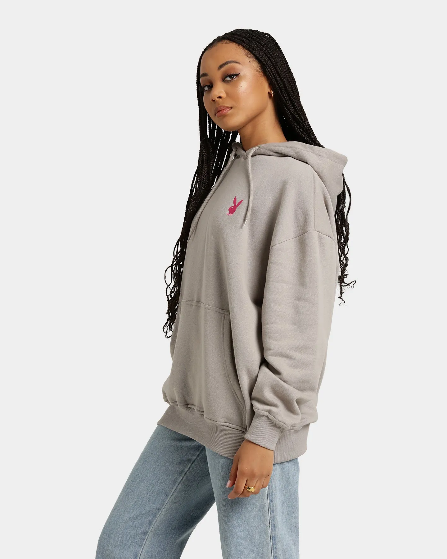 Playboy Bunny Basics Oversized Hoodie Smoke