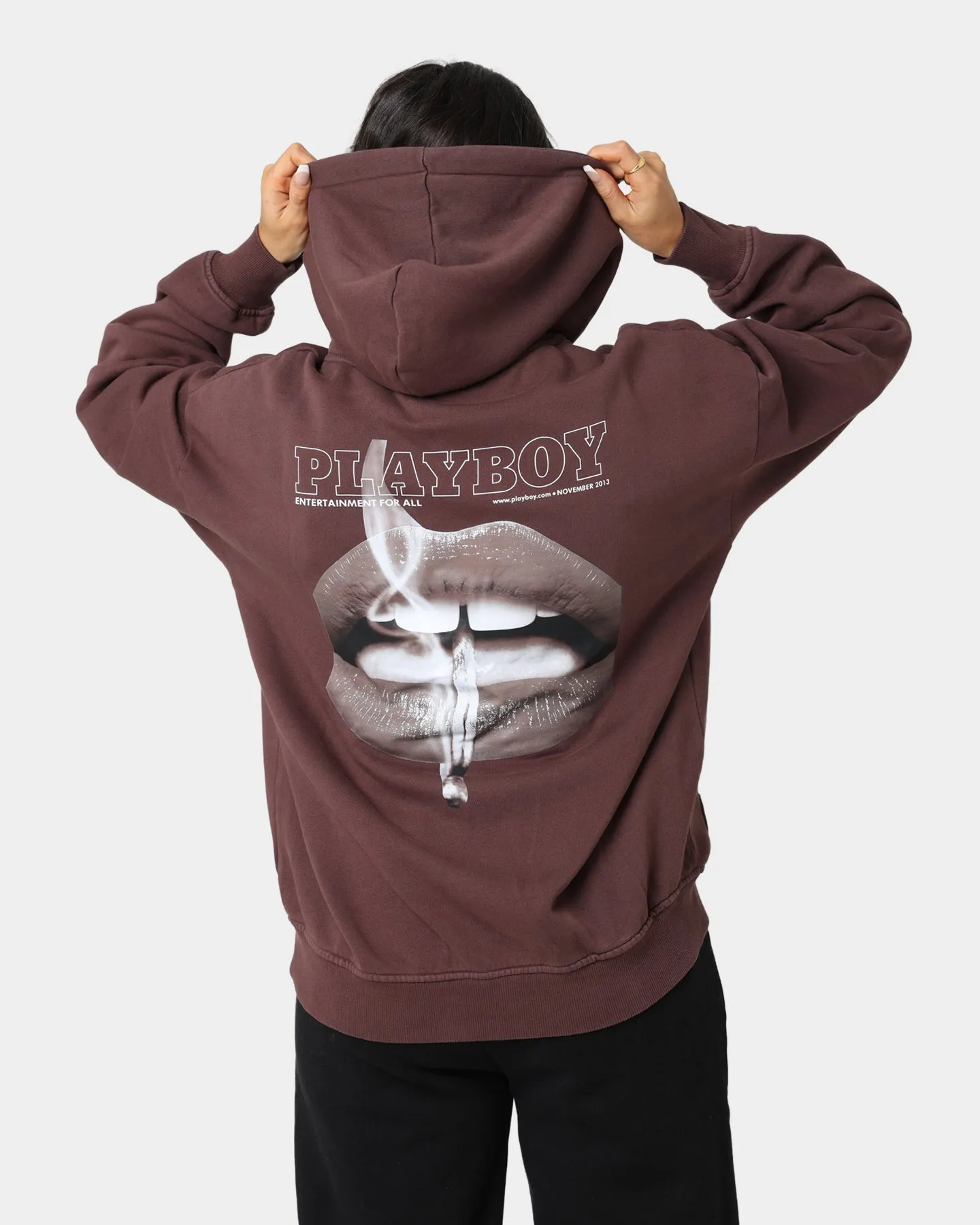 Playboy November 2013 Sepia Hoodie Brown