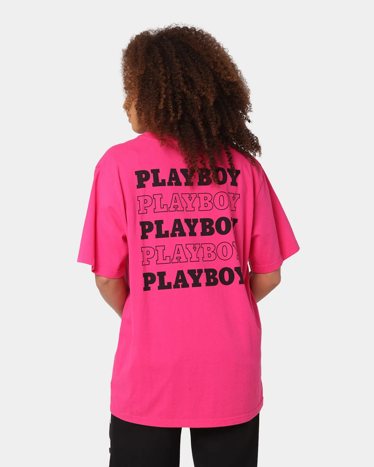 Playboy Stack T-Shirt Hot Pink