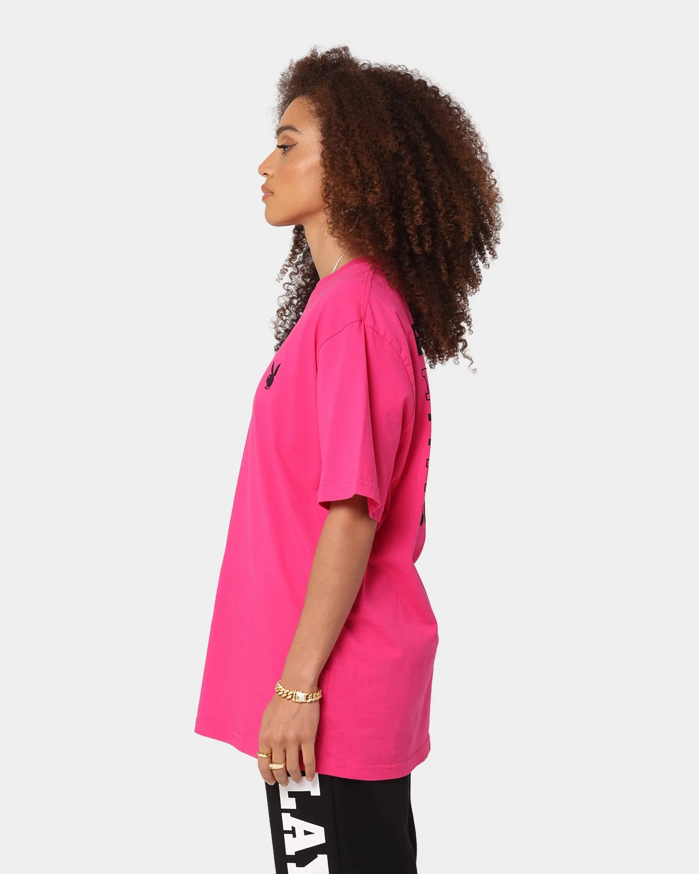 Playboy Stack T-Shirt Hot Pink
