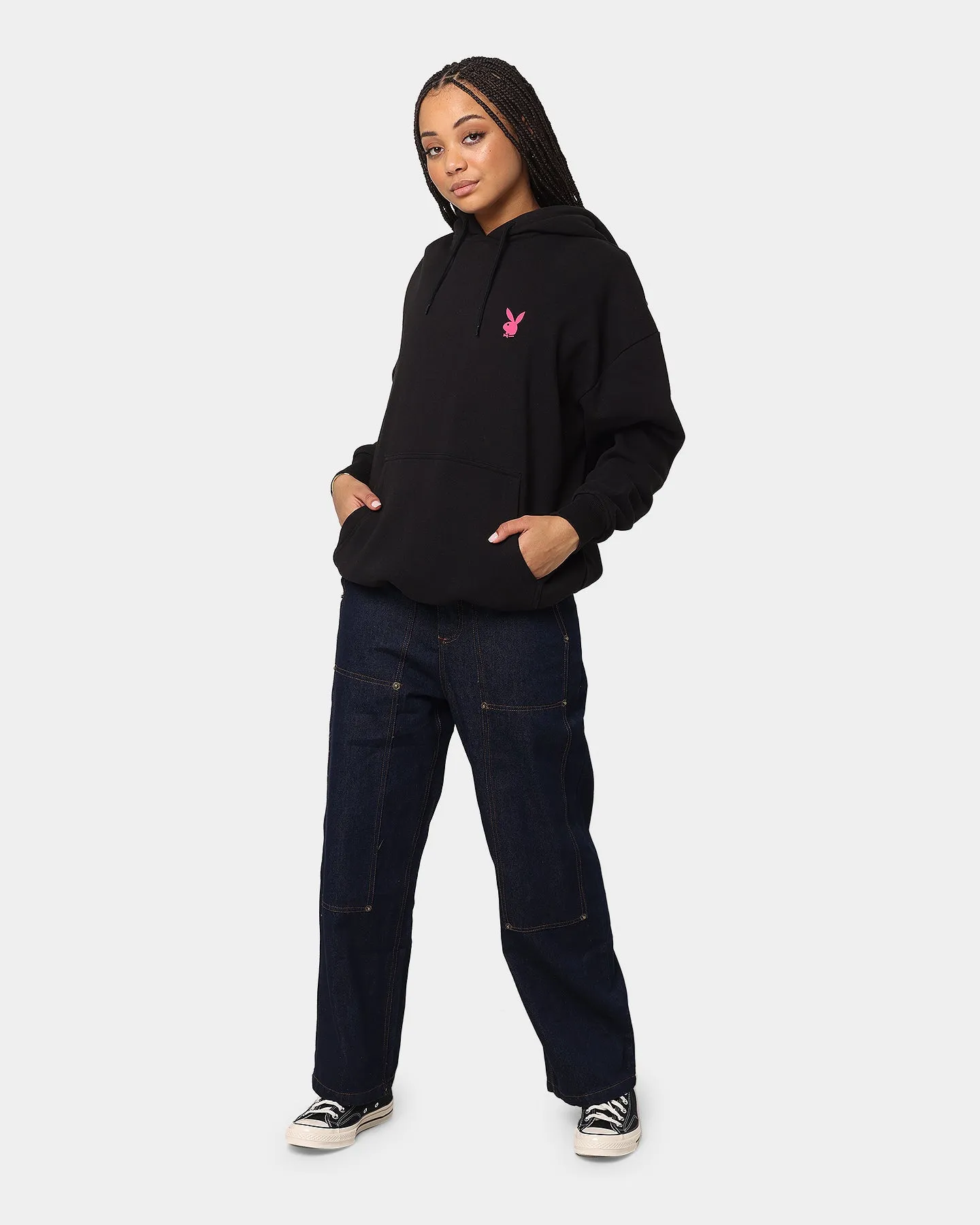 Playboy Stacked Hoodie Black