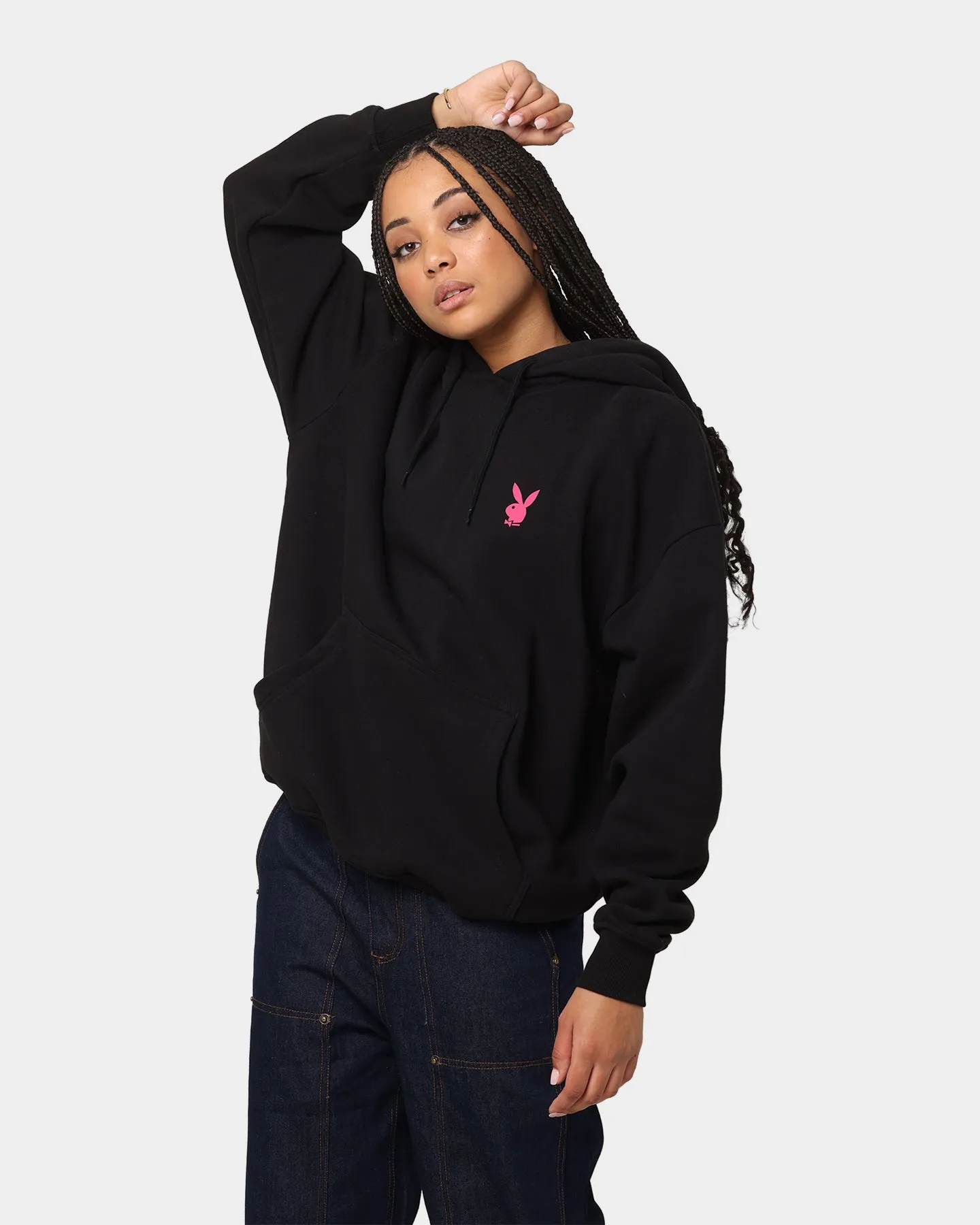 Playboy Stacked Hoodie Black