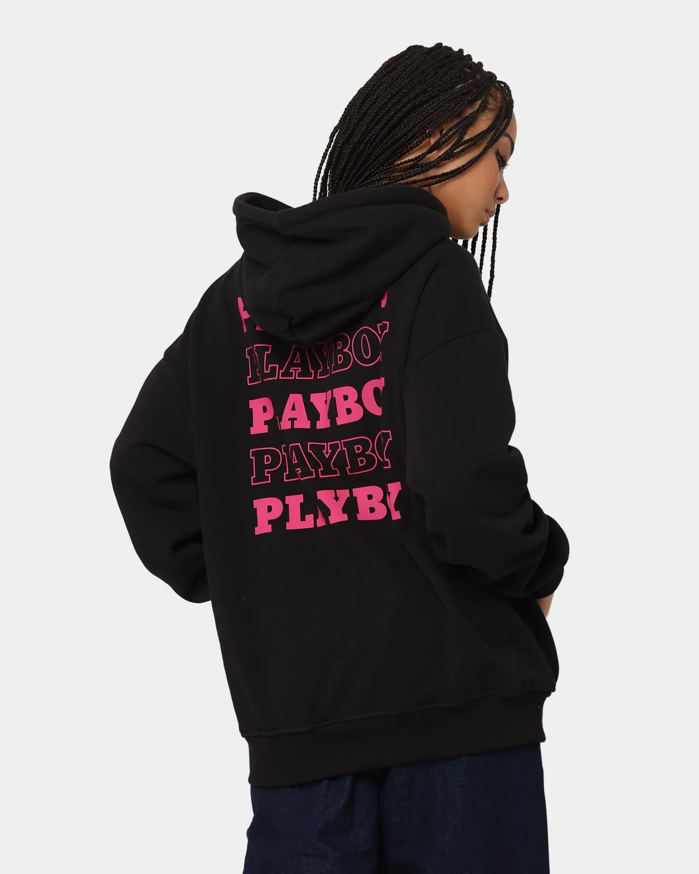 Playboy Stacked Hoodie Black