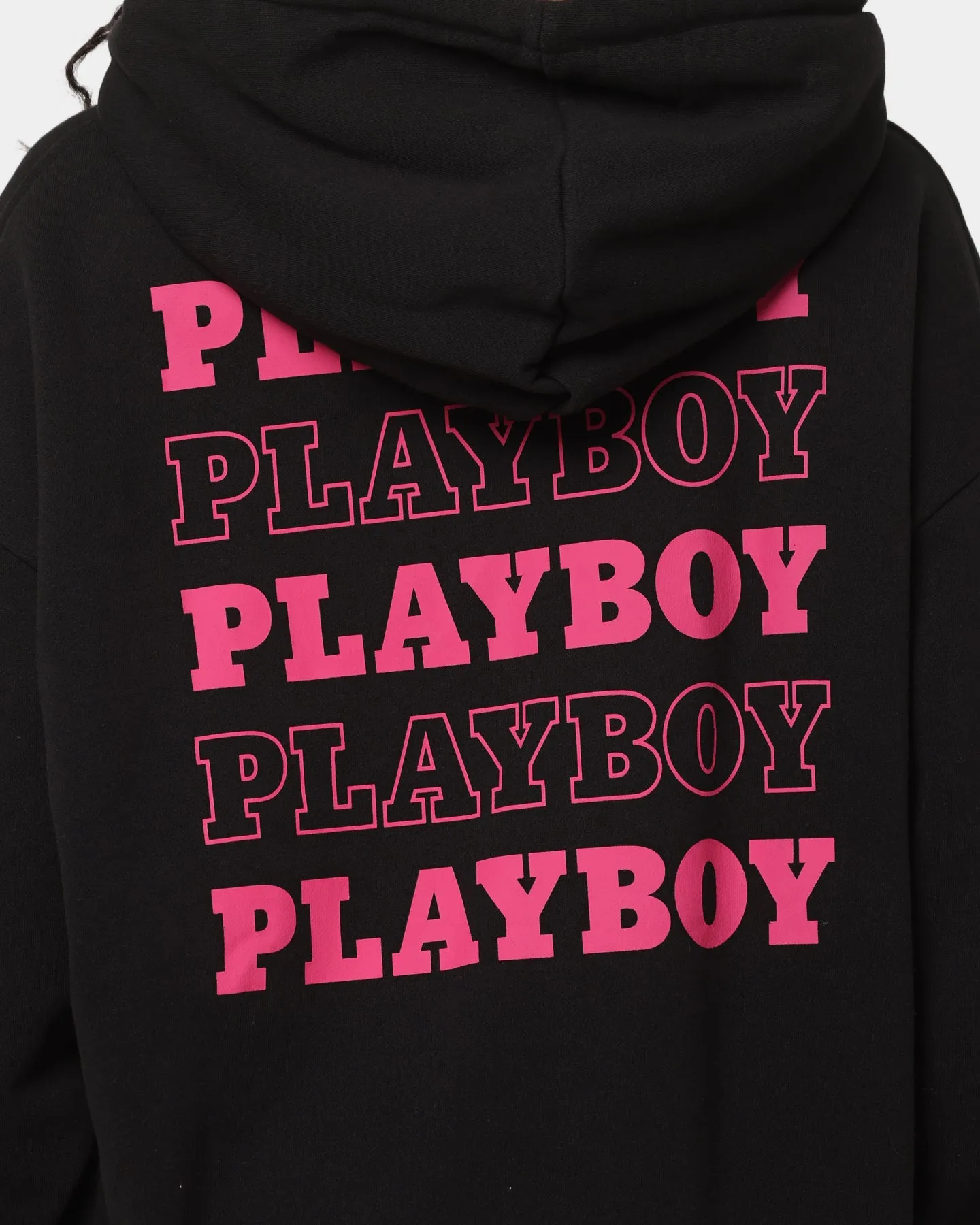 Playboy Stacked Hoodie Black