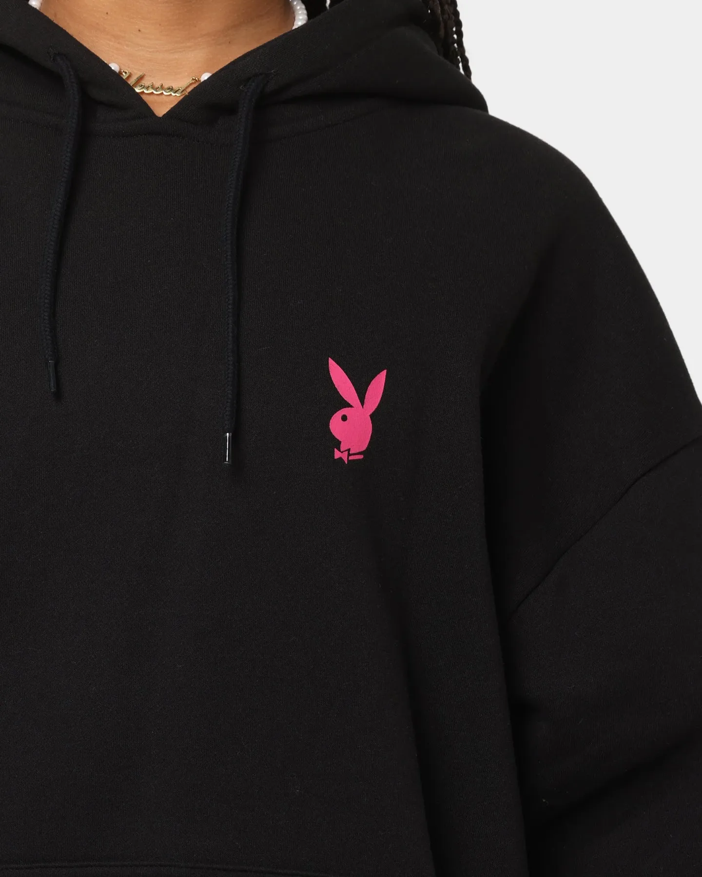 Playboy Stacked Hoodie Black
