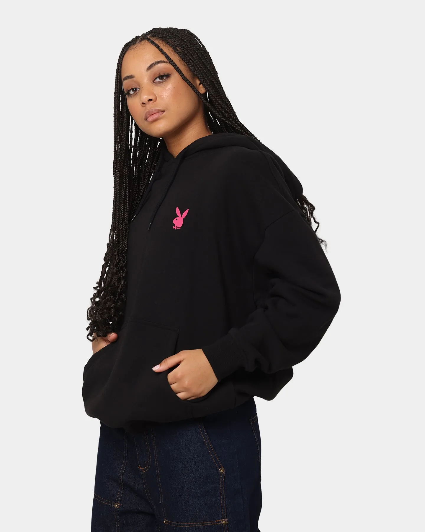 Playboy Stacked Hoodie Black