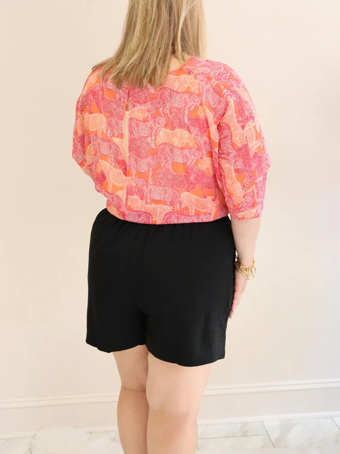 Plus High Waisted Shorts In Black