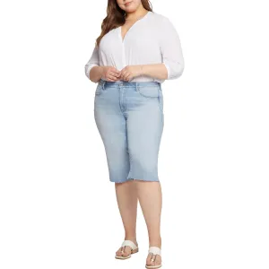 Plus Kristie 80's Womens High-Rise Cotton Bermuda Shorts
