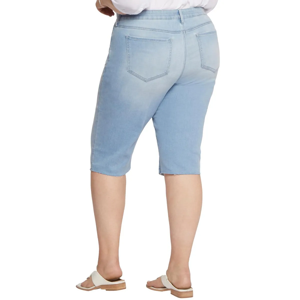 Plus Kristie 80's Womens High-Rise Cotton Bermuda Shorts