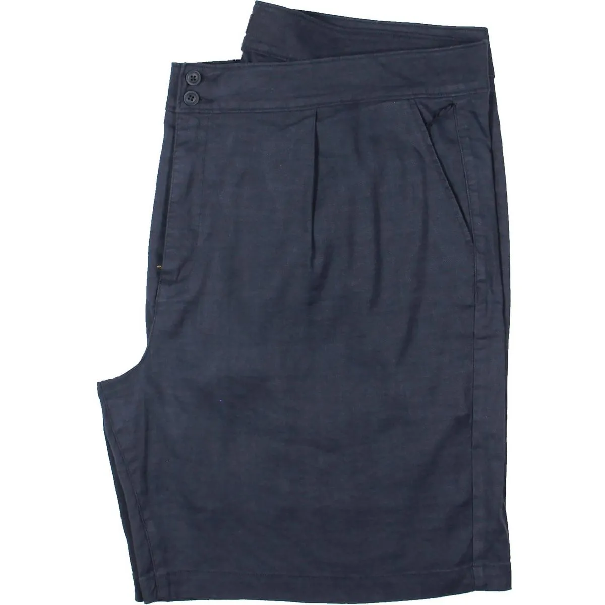 Plus Womens Linen Blend Linen Bermuda Shorts