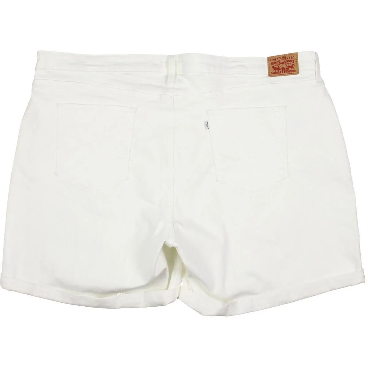 Plus Womens Mid-Rise Mid-Length Denim Shorts
