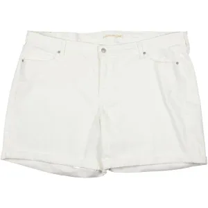 Plus Womens Mid-Rise Mid-Length Denim Shorts