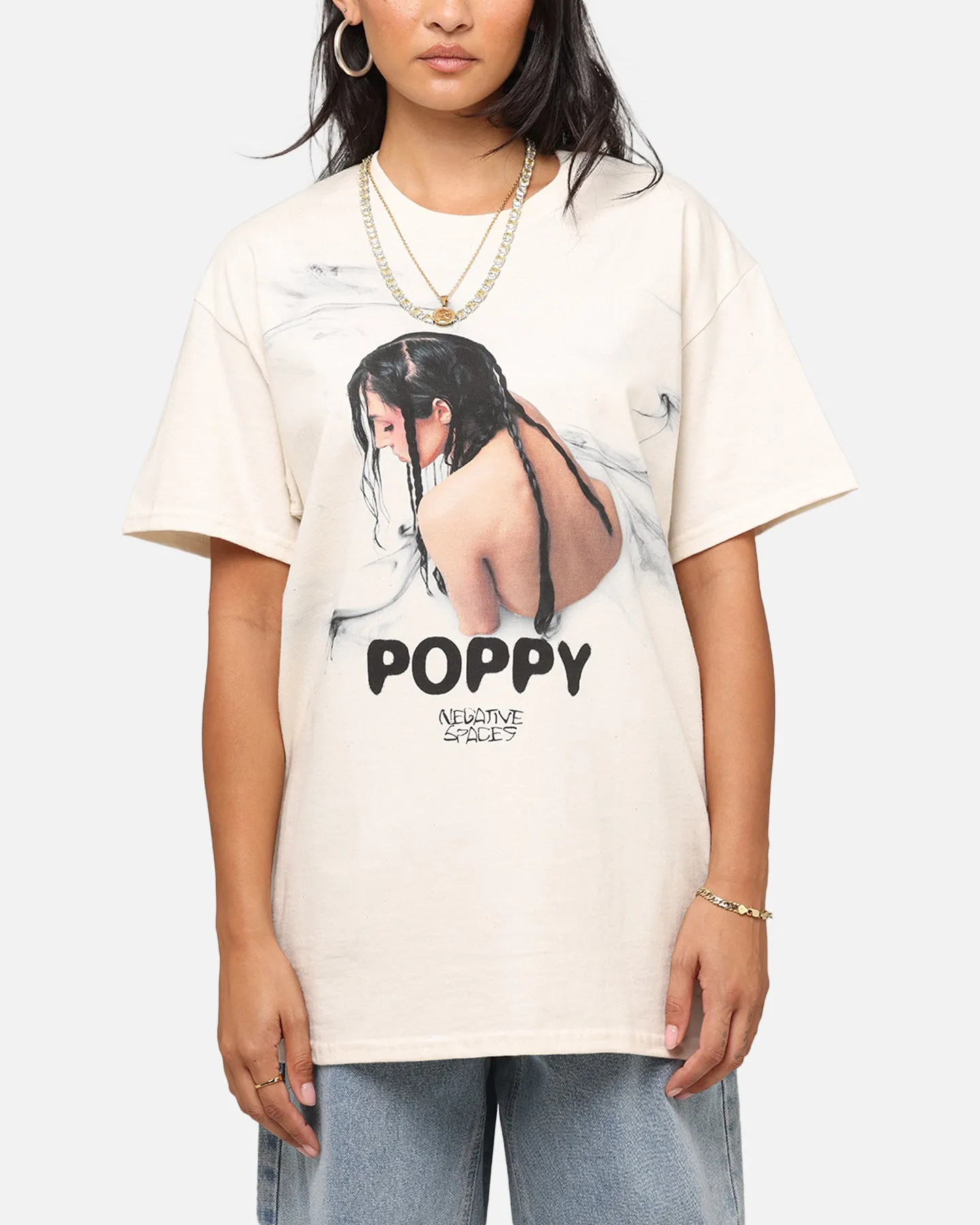 Poppy Negative Spaces Track T-Shirt Off White
