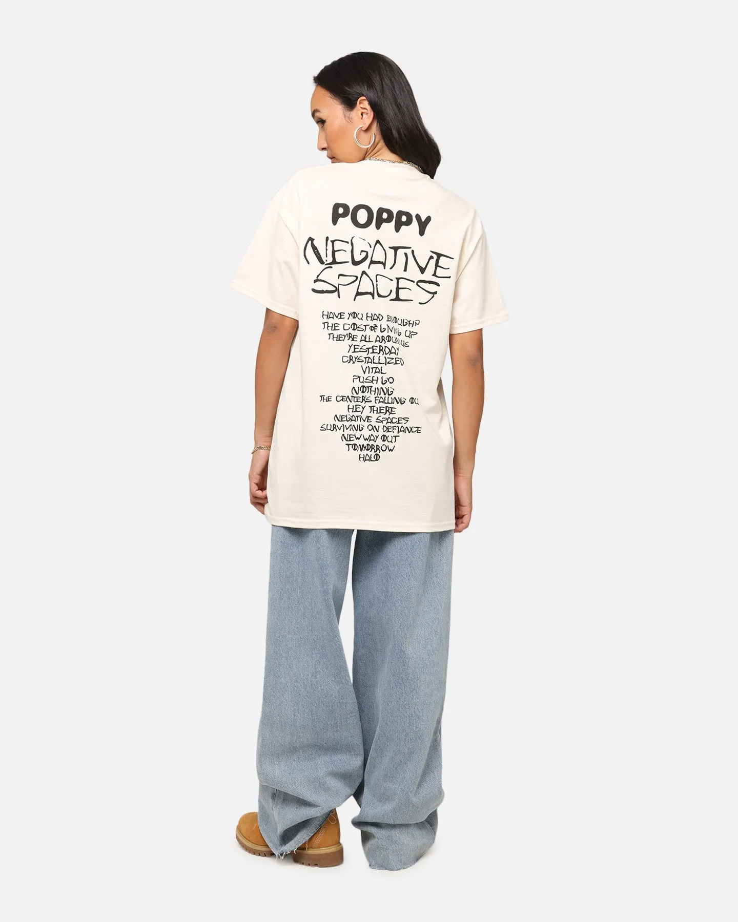Poppy Negative Spaces Track T-Shirt Off White