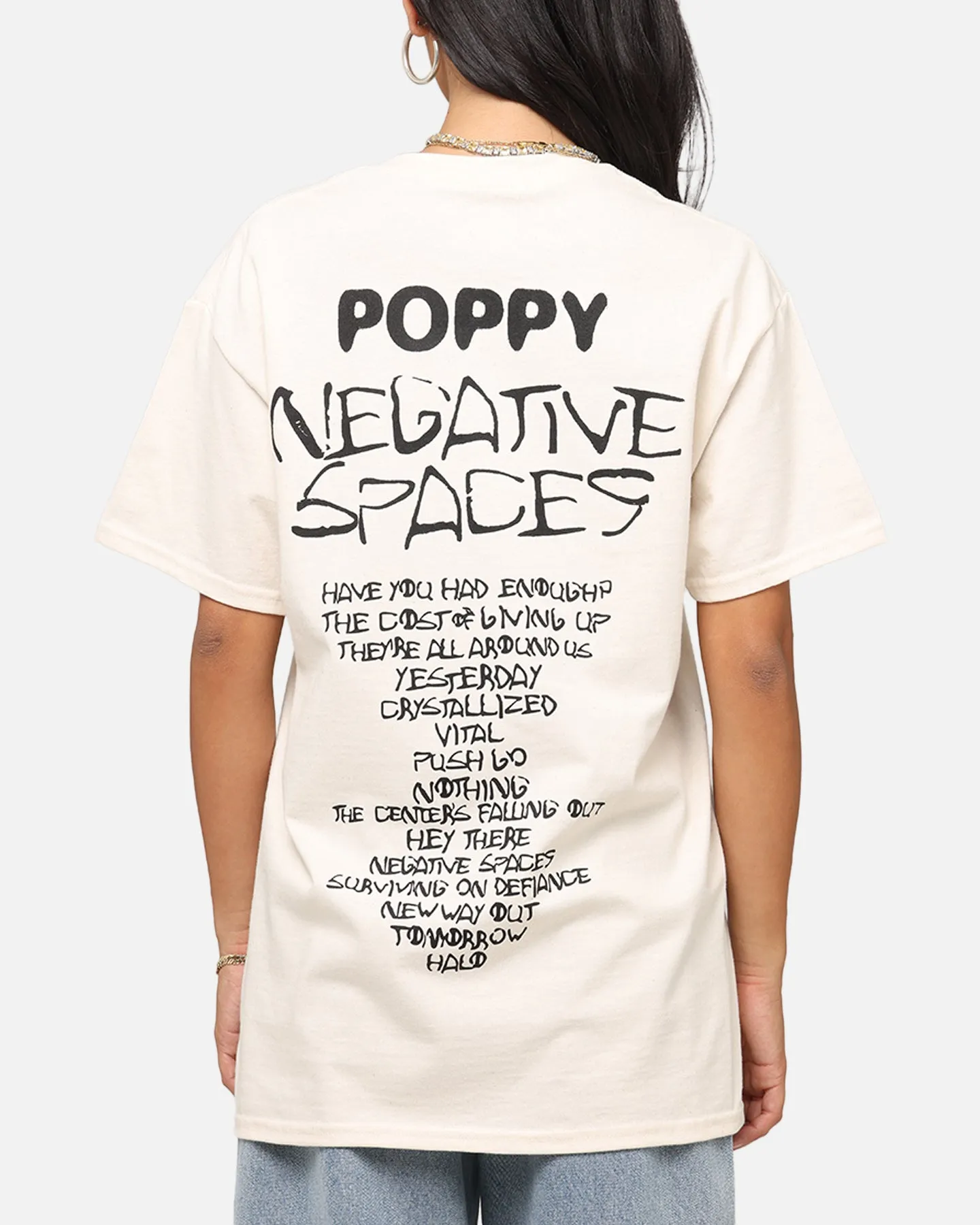 Poppy Negative Spaces Track T-Shirt Off White