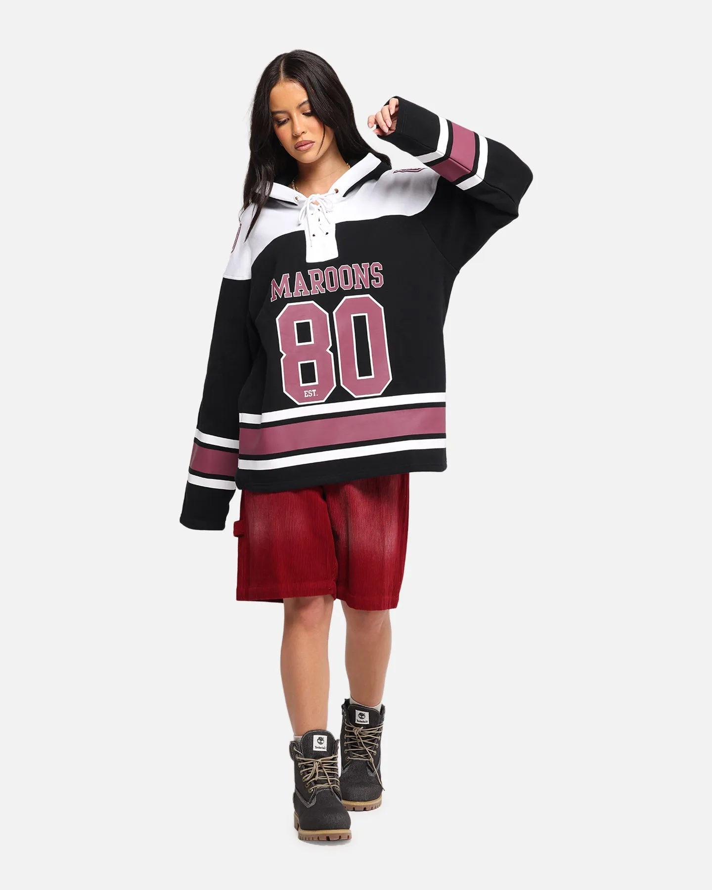 Queensland Rugby League Queensland Maroons Panel Hoodie Black