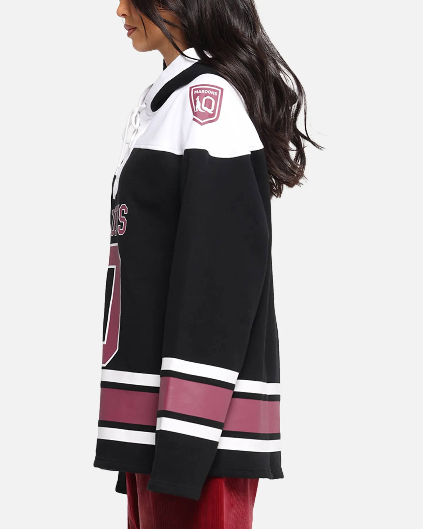Queensland Rugby League Queensland Maroons Panel Hoodie Black
