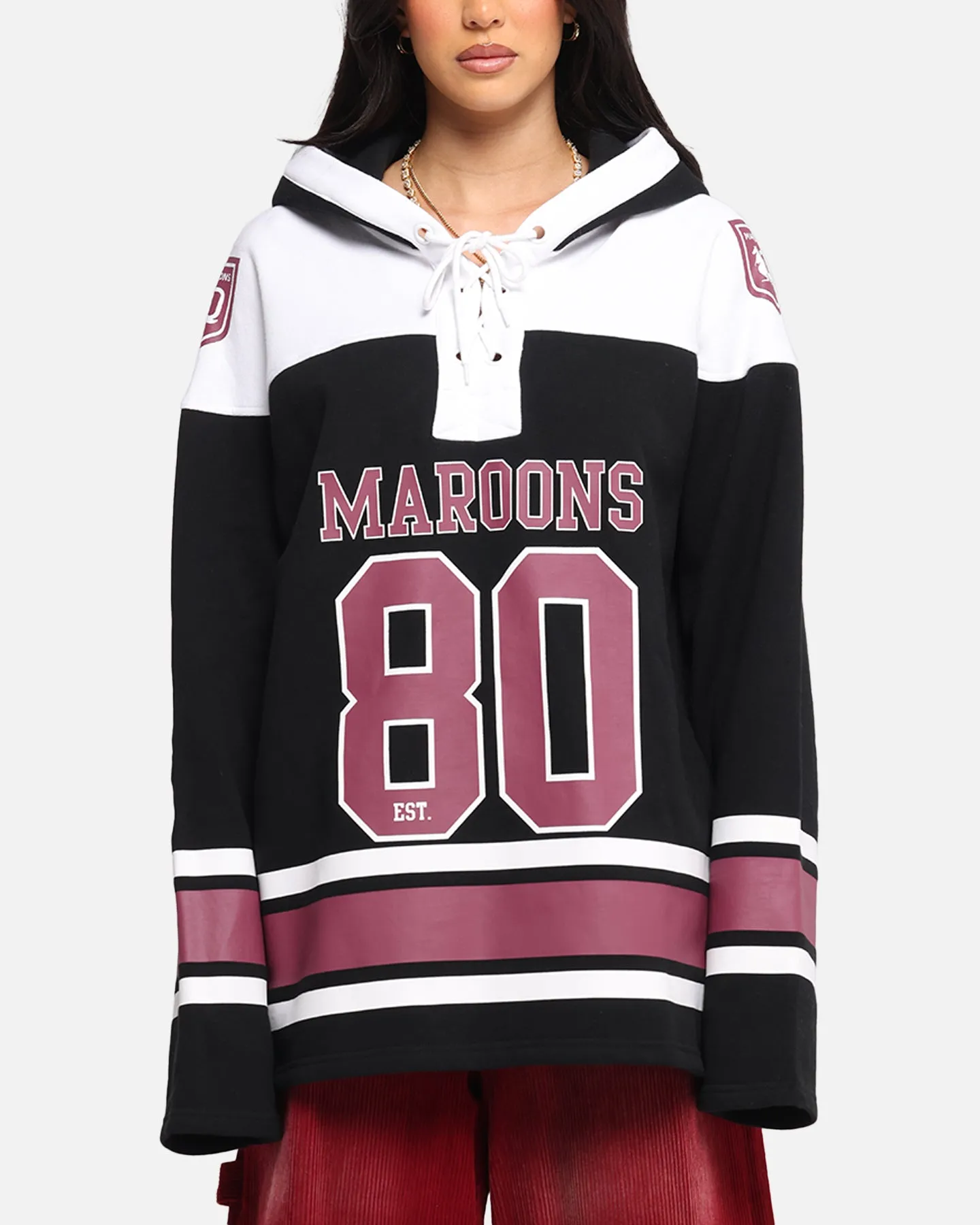 Queensland Rugby League Queensland Maroons Panel Hoodie Black