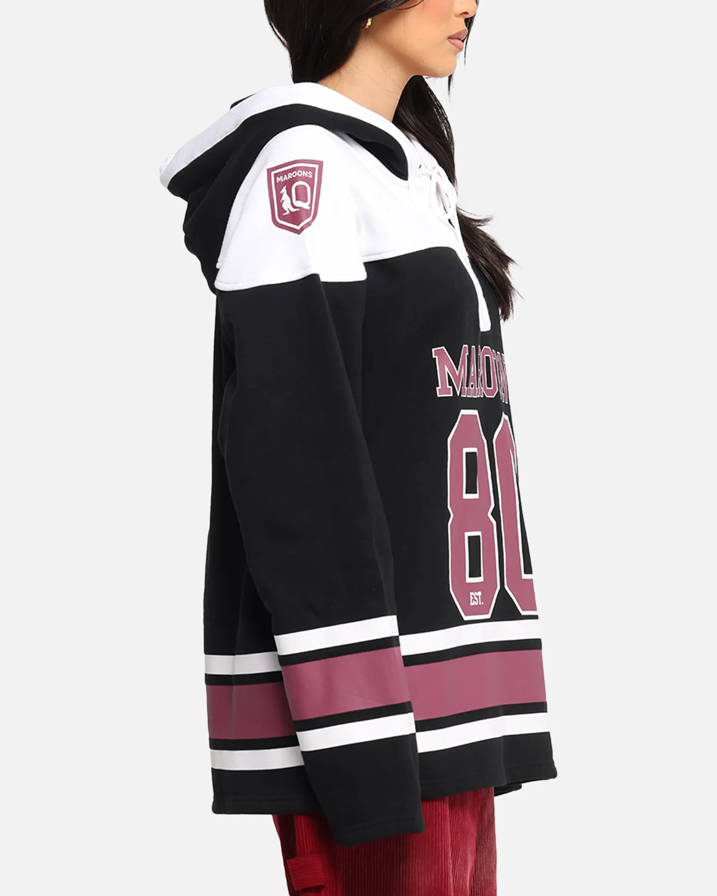 Queensland Rugby League Queensland Maroons Panel Hoodie Black