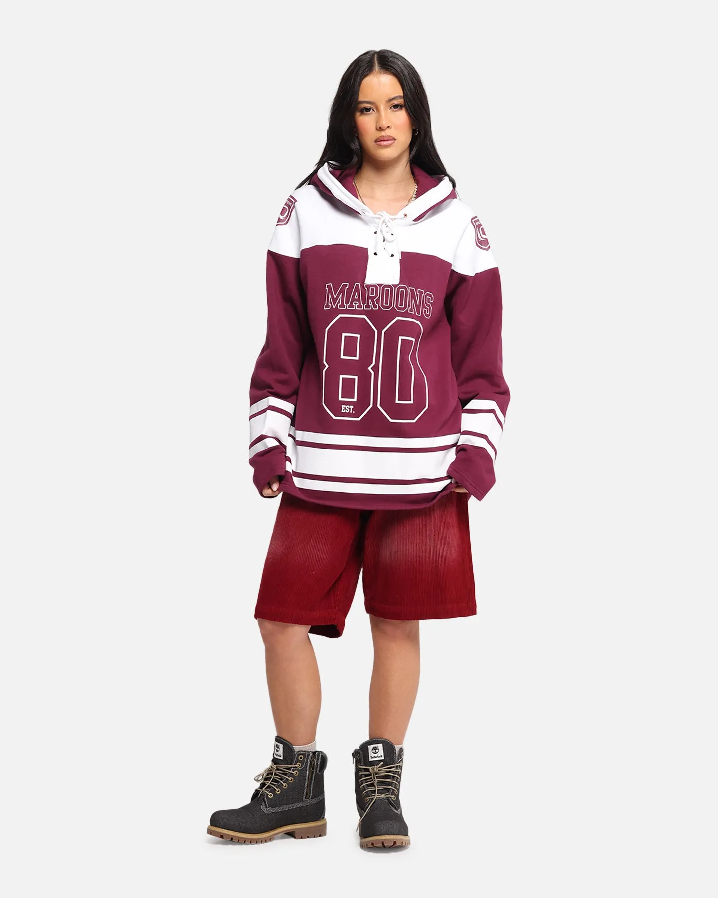 Queensland Rugby League Queensland Maroons Panel Hoodie Maroon