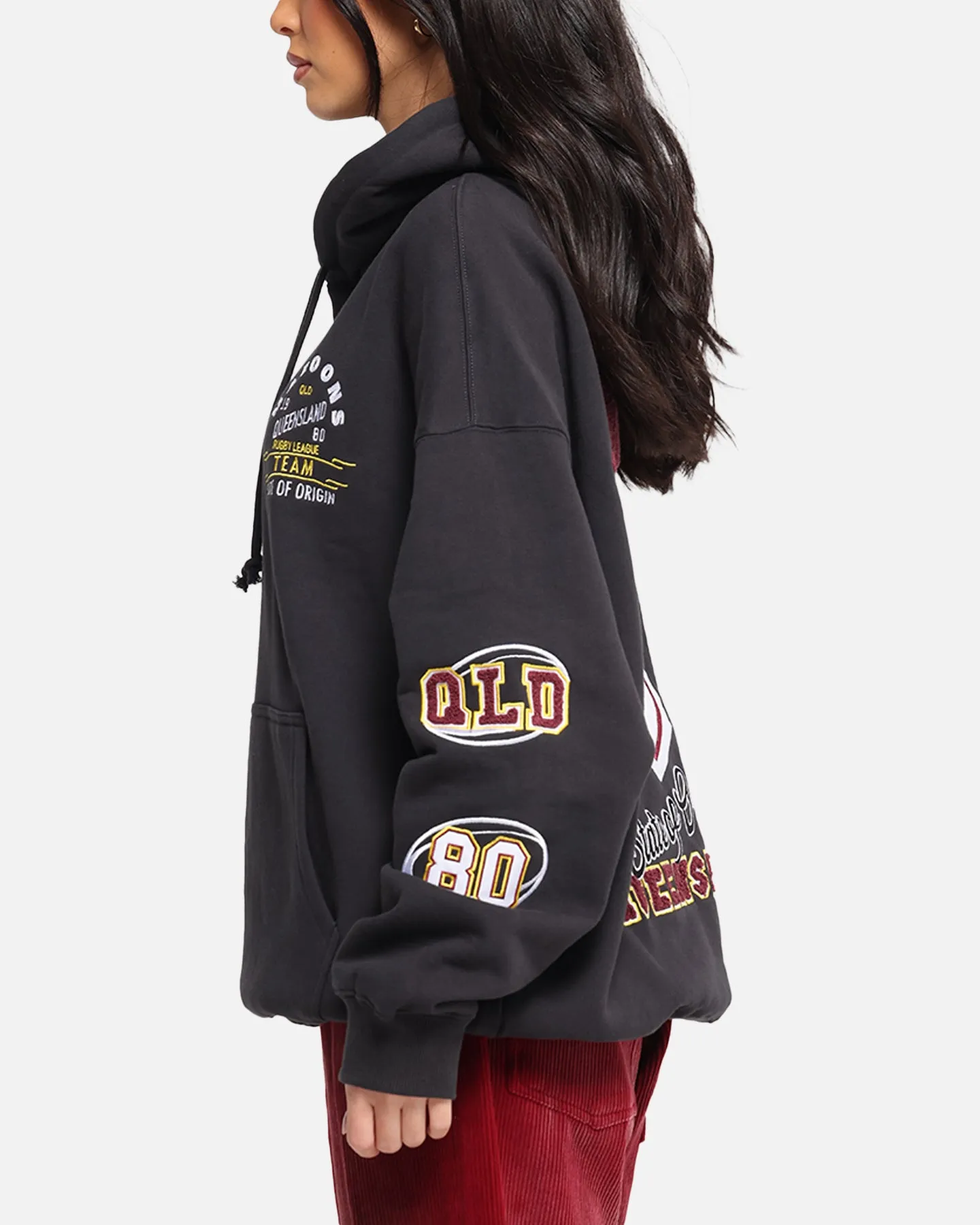 Queensland Rugby League Queensland Maroons State Of Origin Hoodie Faded Black