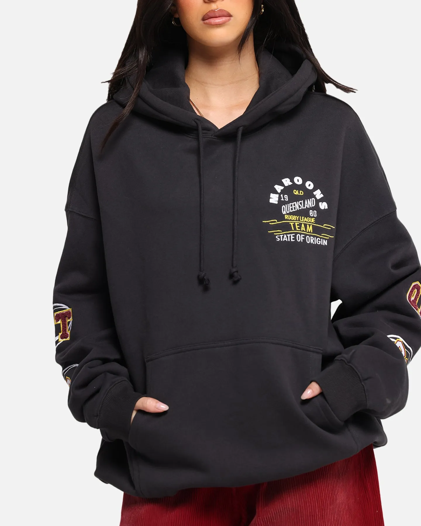 Queensland Rugby League Queensland Maroons State Of Origin Hoodie Faded Black